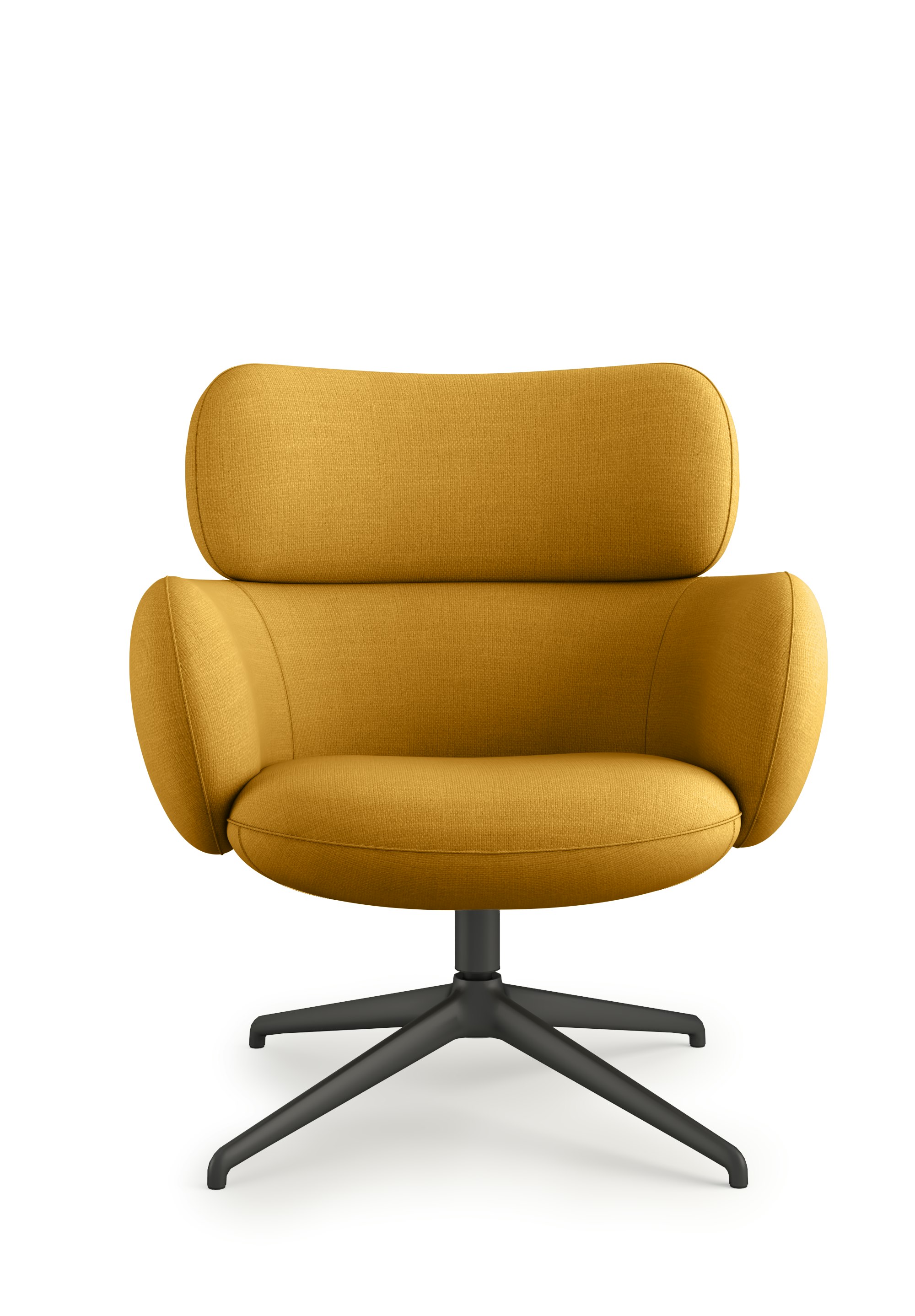 Blis Swivel Chair  - Black, Crypton Robusta, Canary