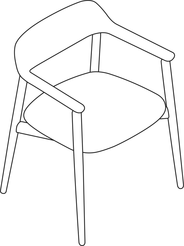 A line drawing - Crosshatch Armchair