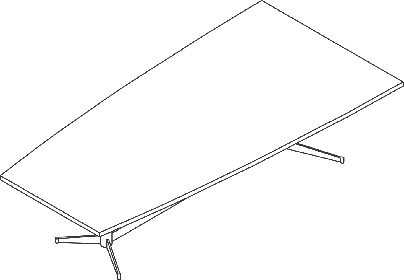 A line drawing - MP Conference Table | Half Boat