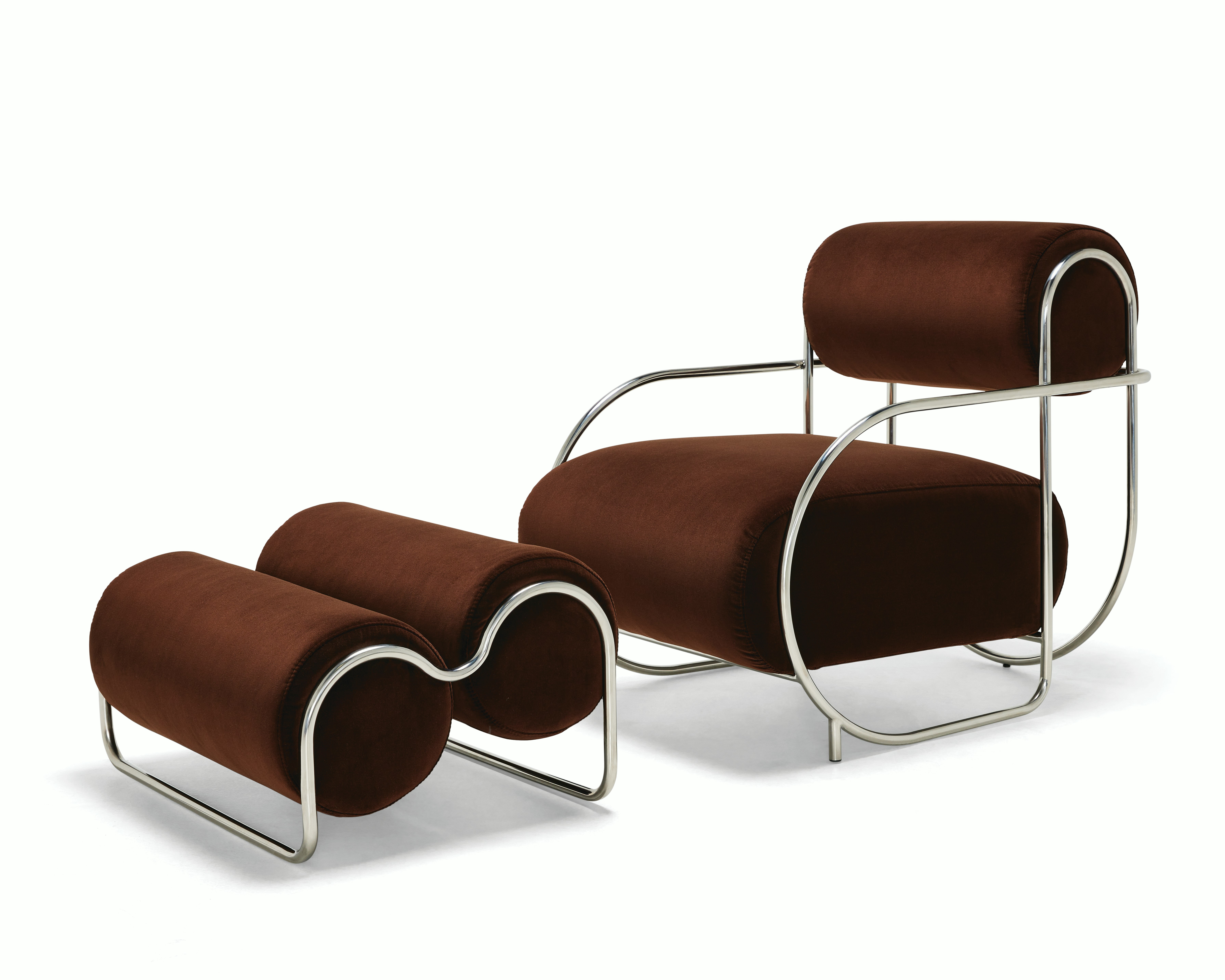 Chromeo Chair and Ottoman