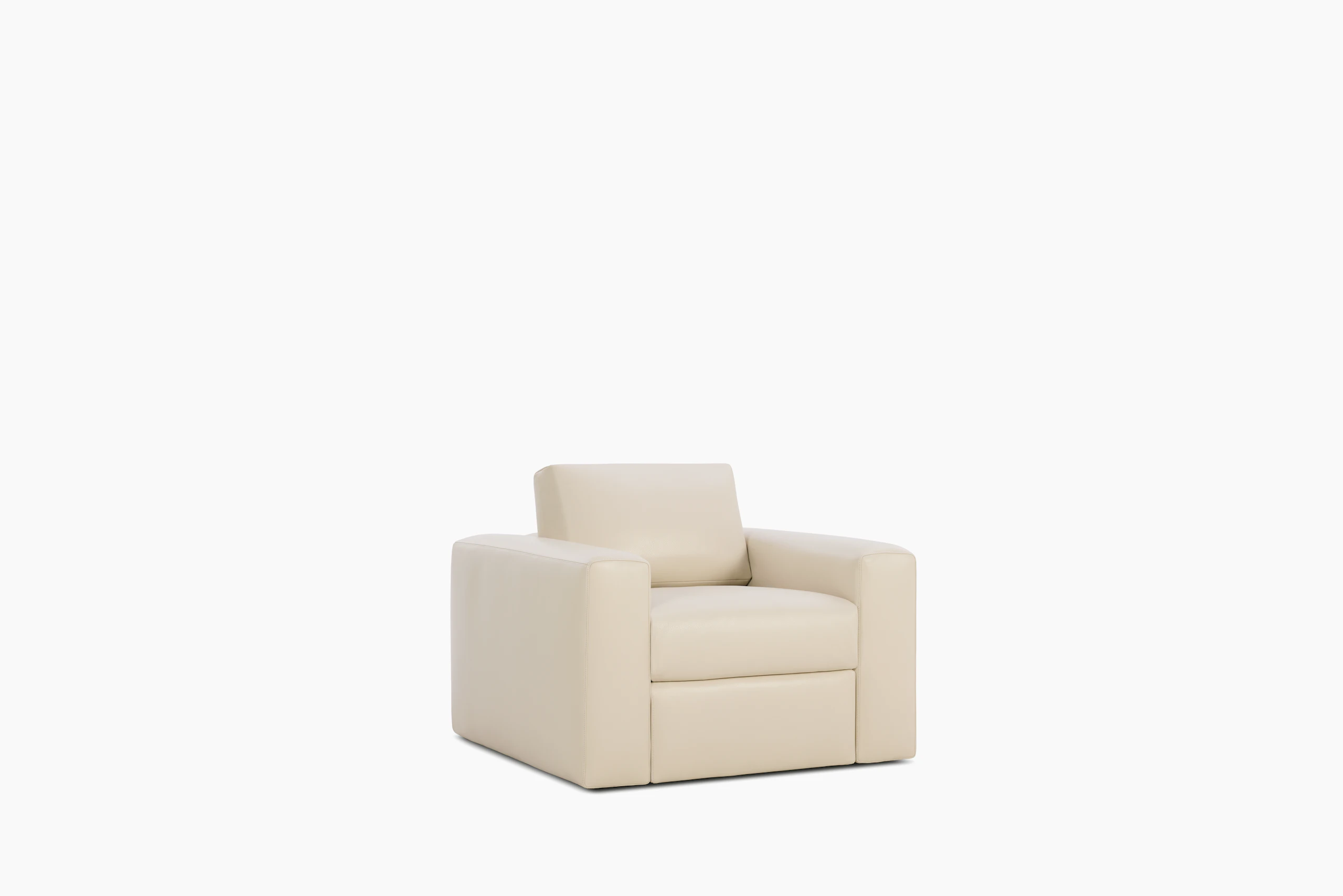 Irvin Armchair - Swivel, Raise Leather, Gesso