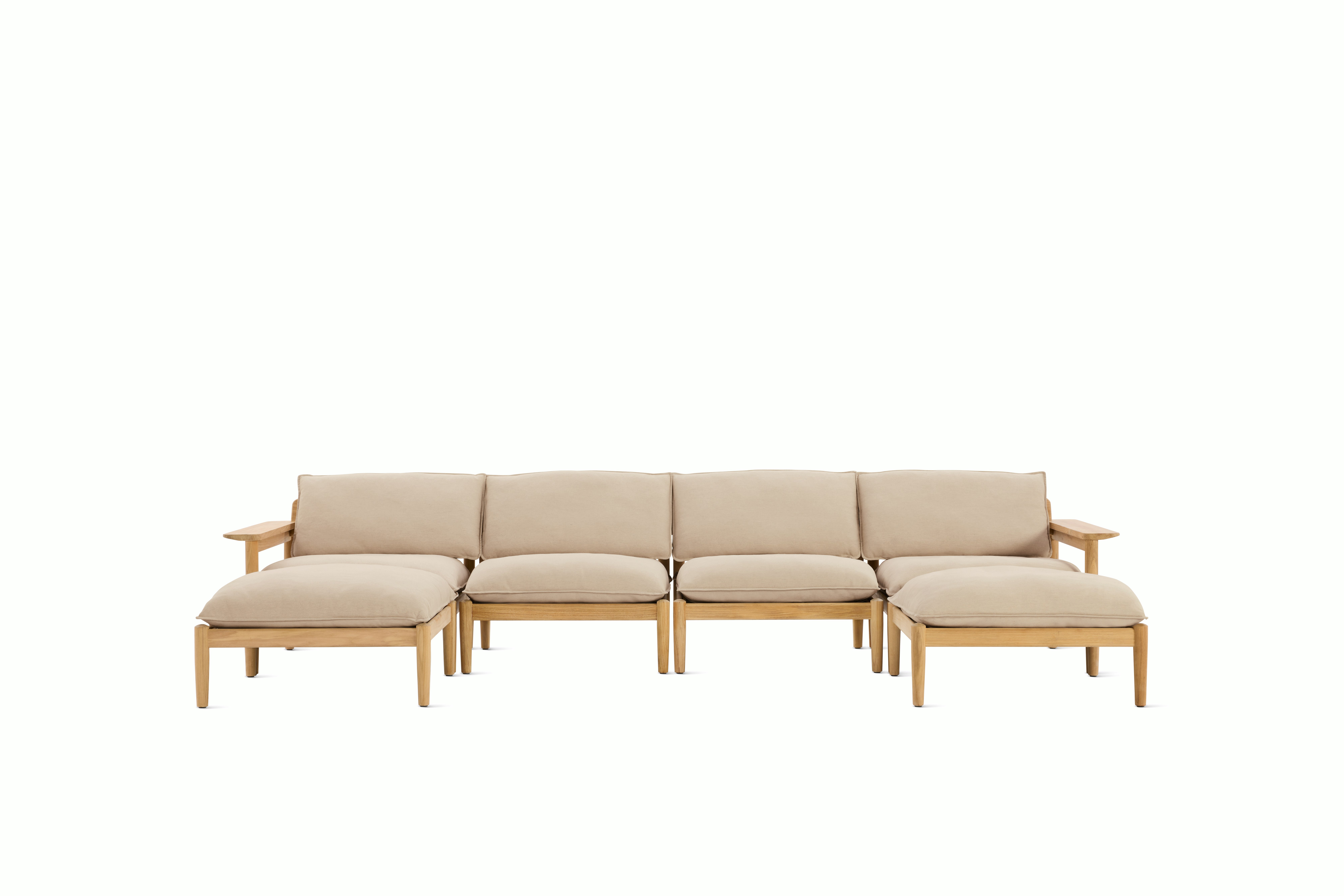Terassi Double Chaise Sectional - Heritage,  Papyrus, FSC Certified