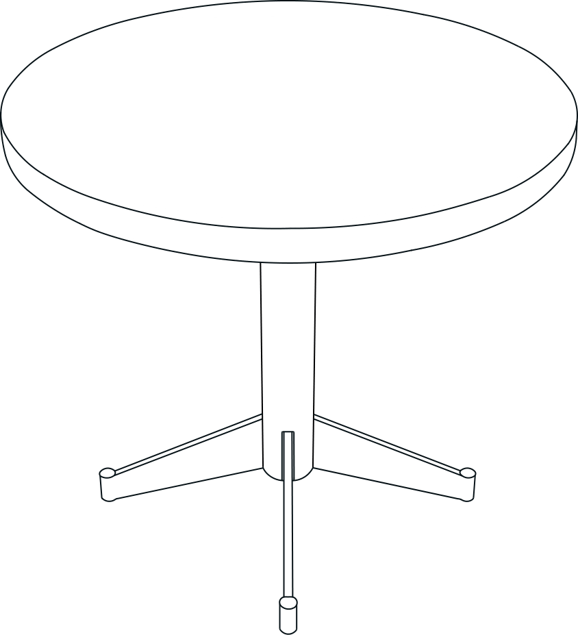 A line drawing - MP Table | Round