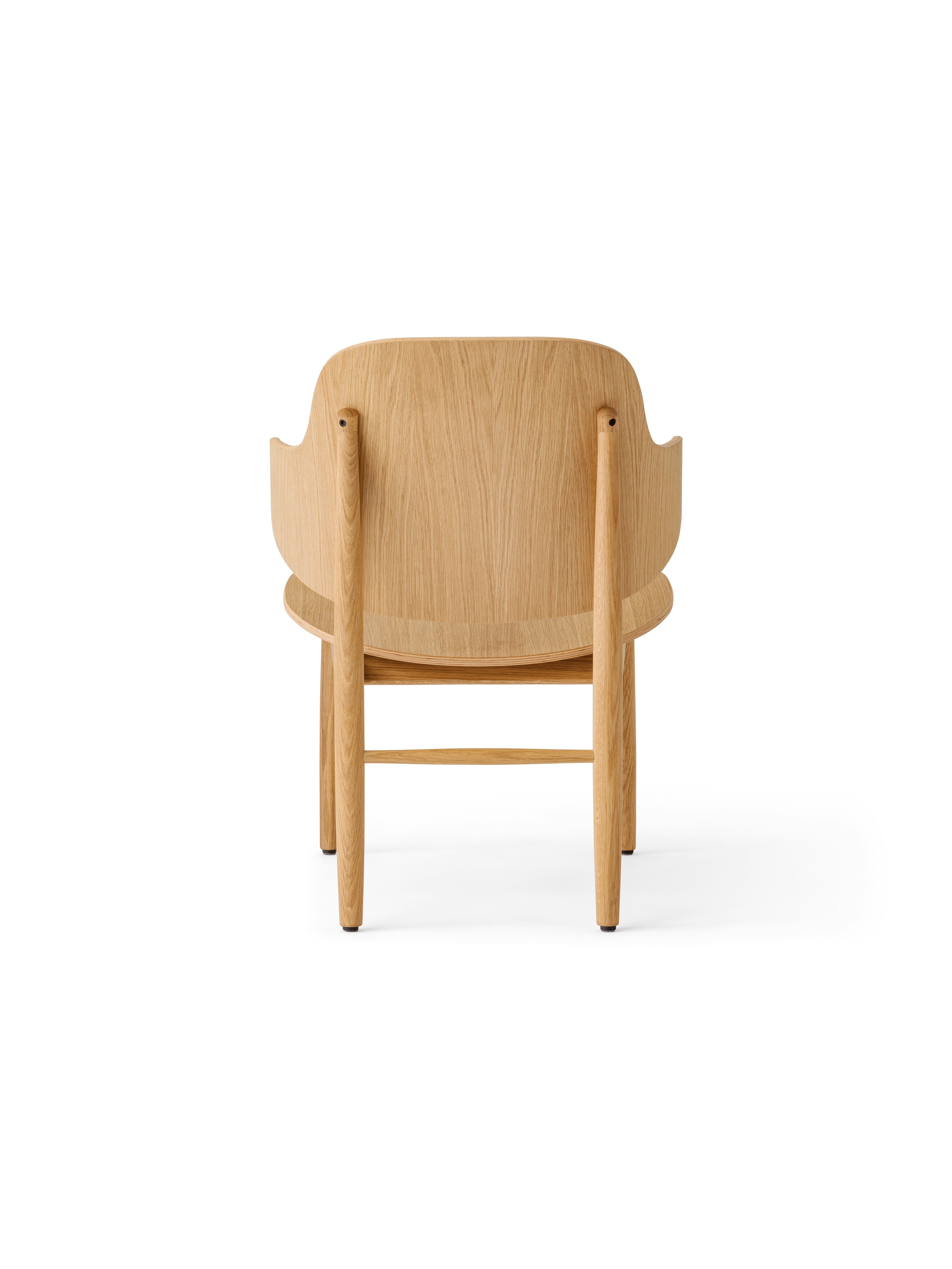 A Penguin Wooden Lounge Chair  in Oak viewed from back