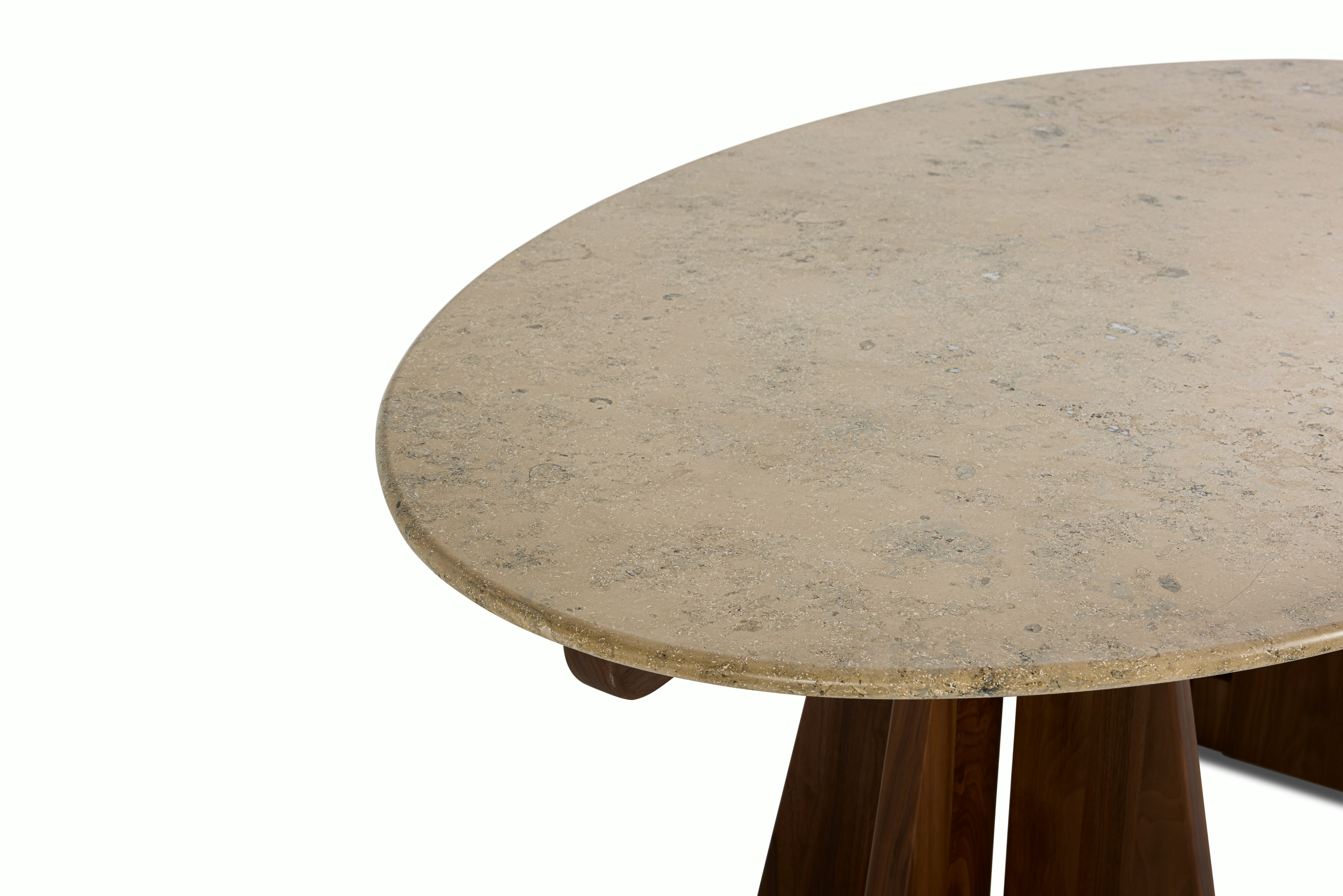 Pinna Dining Table - Oval, 75 Inch, Jura Blau, Walnut