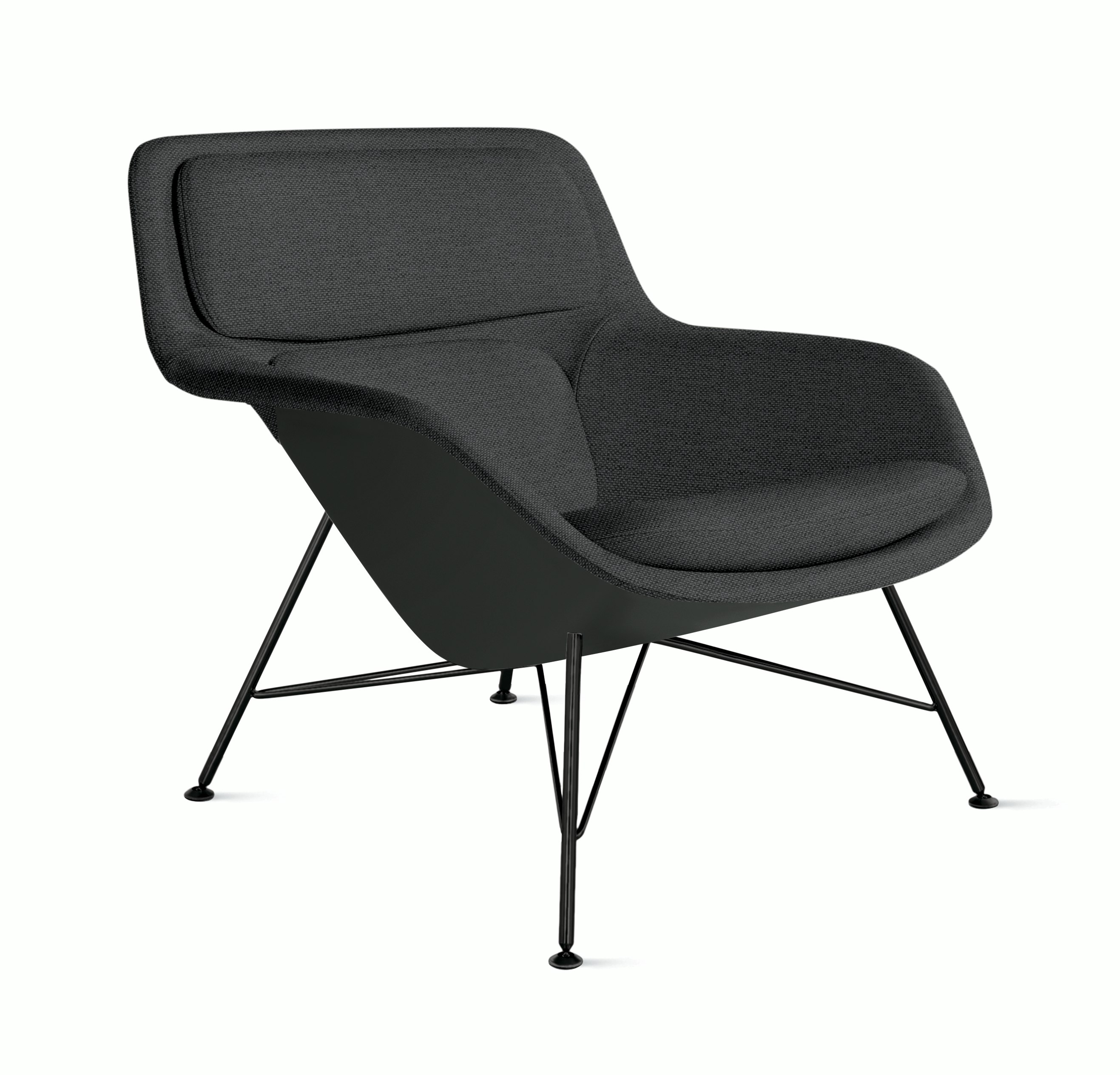 Striad Lounge Chair - Low Back,  Mode,  Talus,  Black,  Wire,  Black