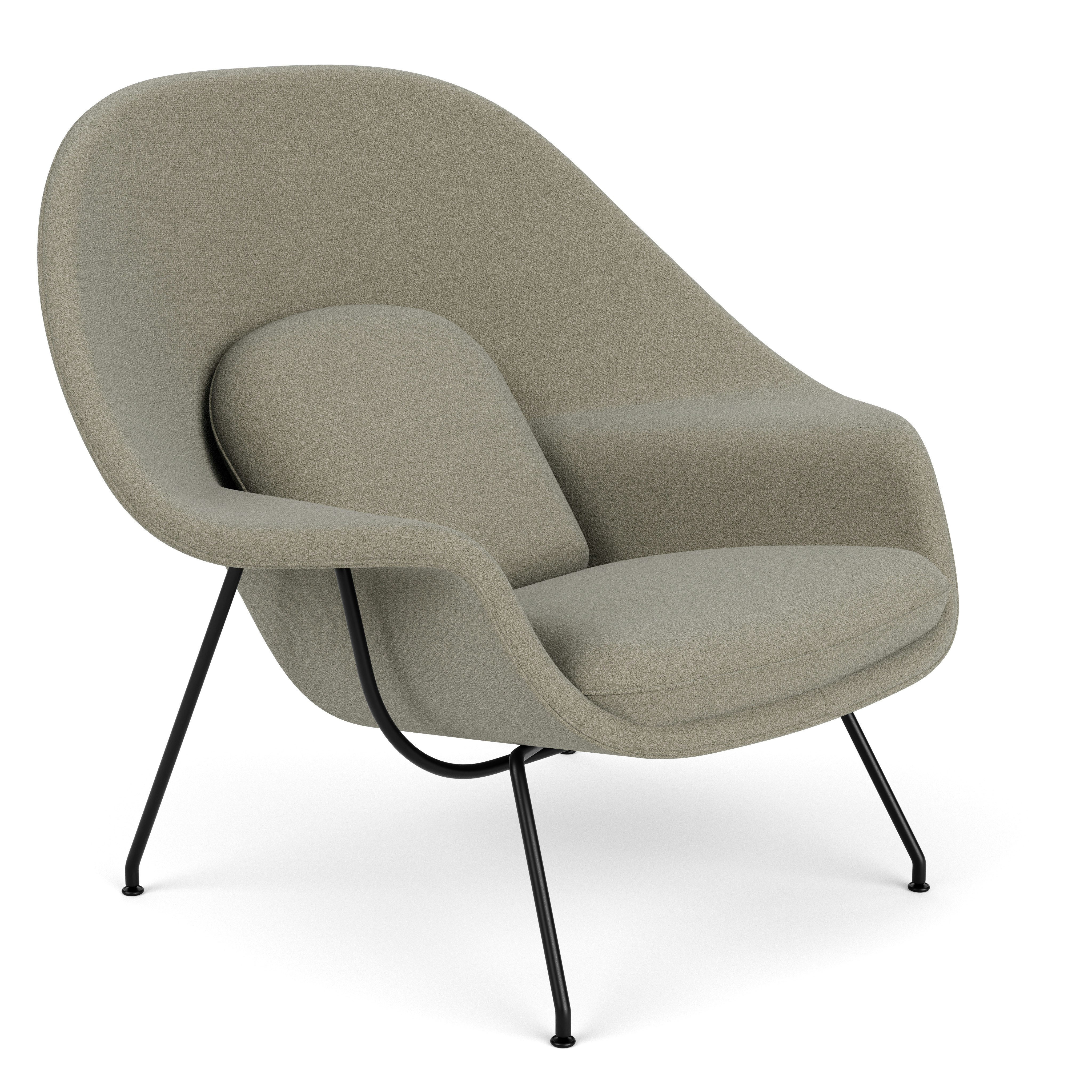 Womb Chair - Medium,  Classic Boucle,  Transit,  Black