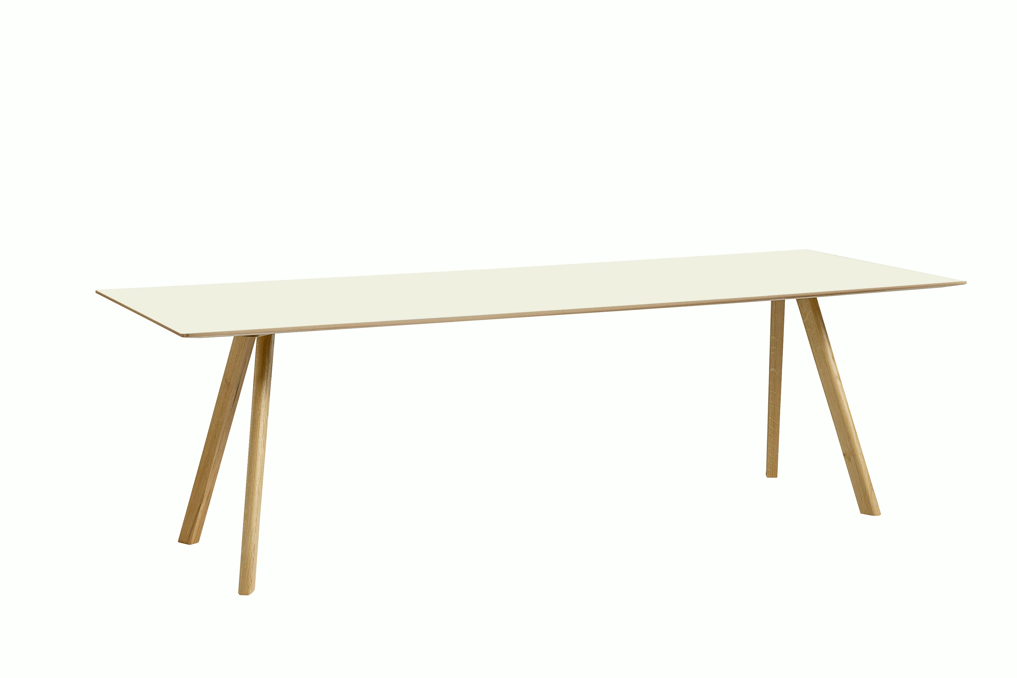 Copenhague 30 Dining Table 2.0 - Off White / Oak, 98 inch