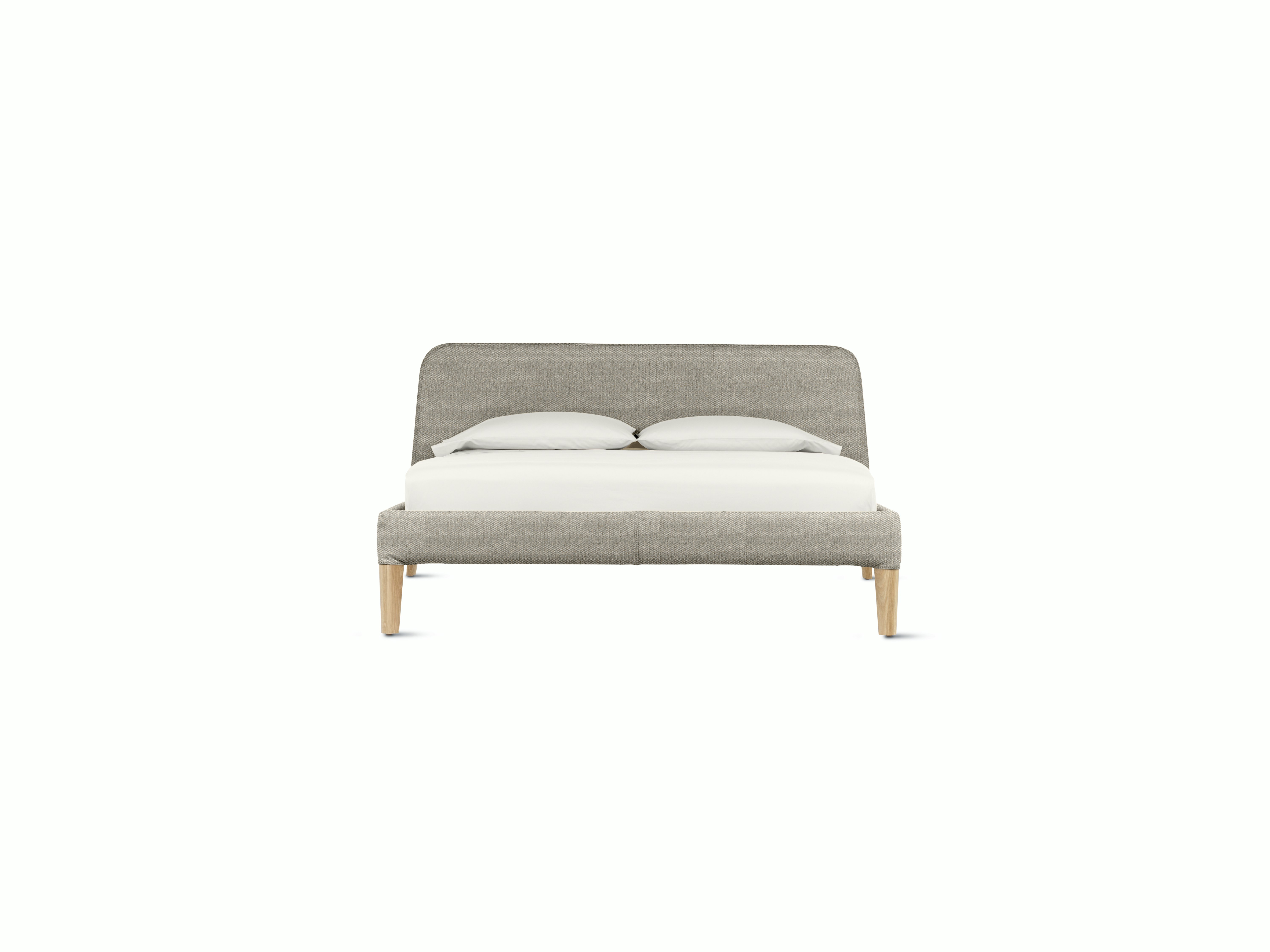 Parallel Bed - Standard, Queen, Album Linen, Wisp, Oak