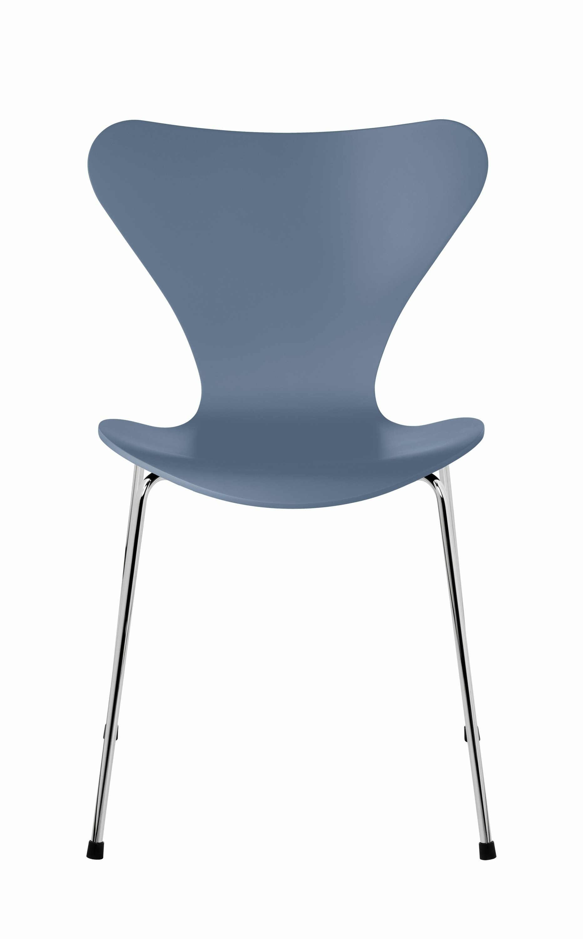 Series 7 Chair - Lacquered, Dusk Blue, Chromed Steel
