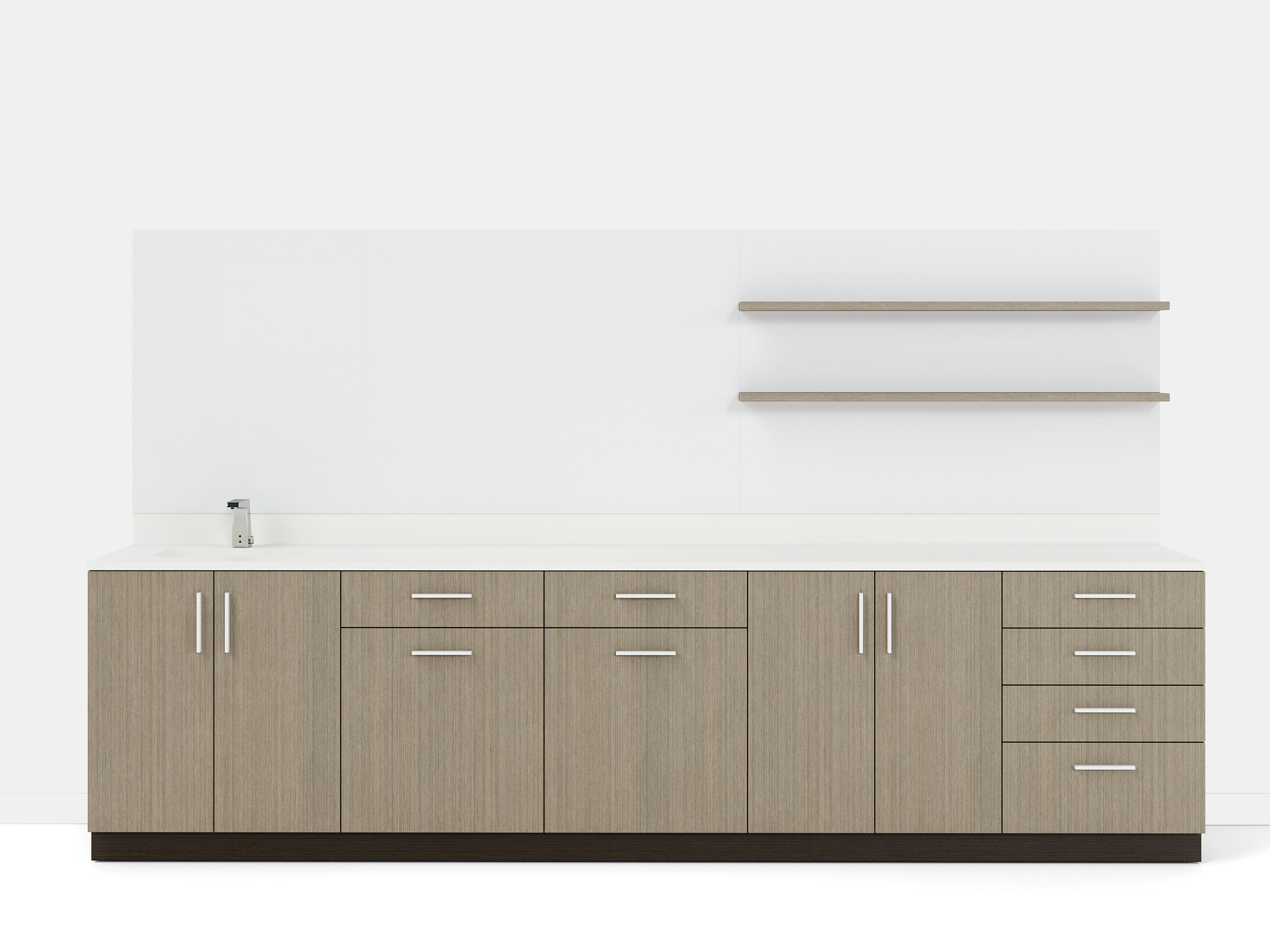 Mora System with open shelving