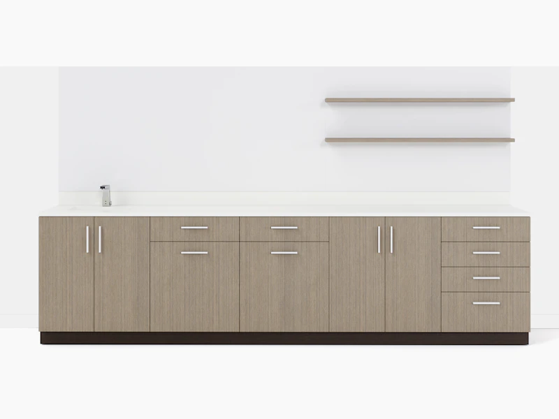 Mora System with open shelving