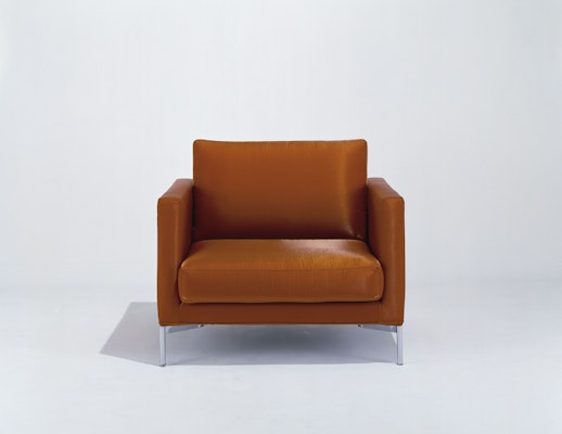 KnollStudio brown leather Divina Standard Lounge Chair