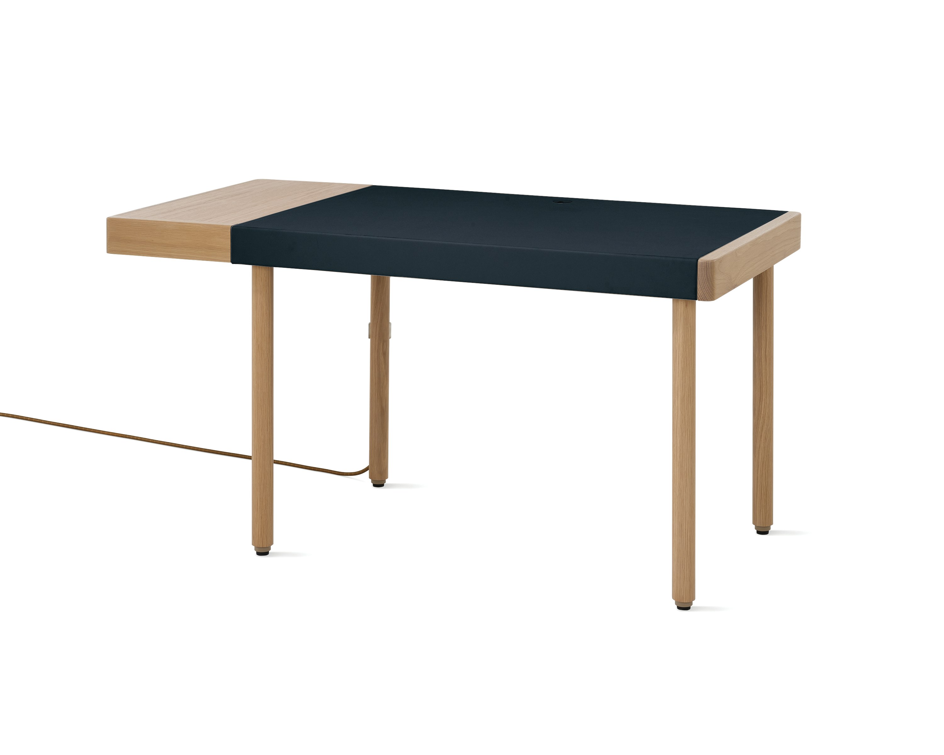 Leatherwrap Sit-to-Stand Desk, 1 Drawer Left