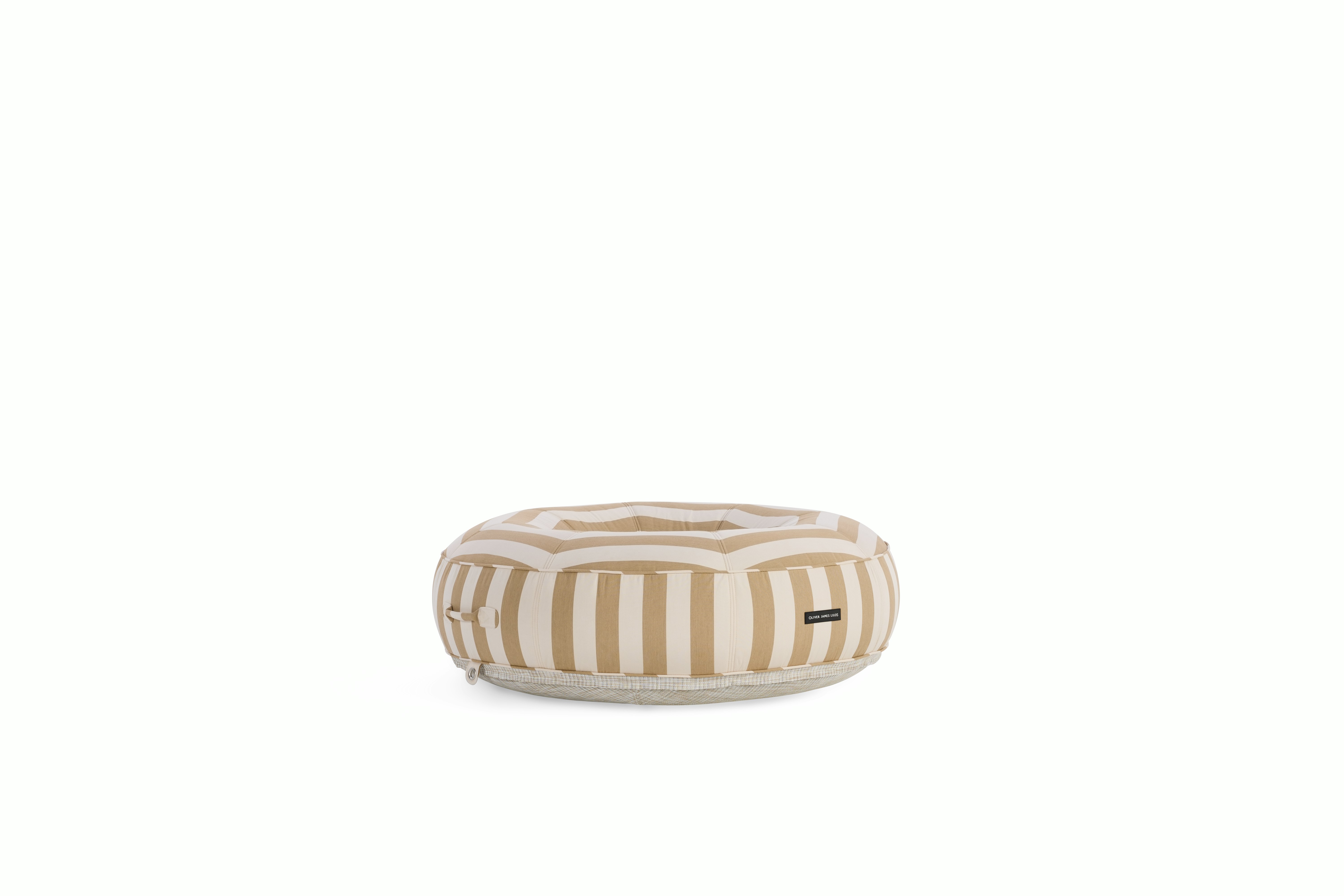Ring Lilo Pool Float - sand/white stripe
