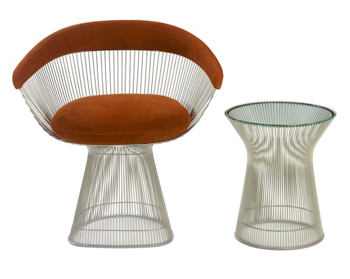Platner Lounge Seating and Side Table