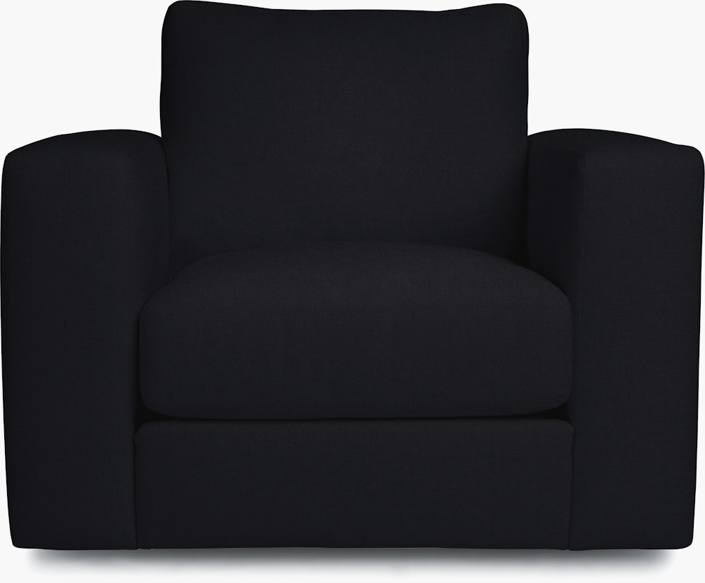 Reid Swivel Amrchair - Pecora, Dark Navy