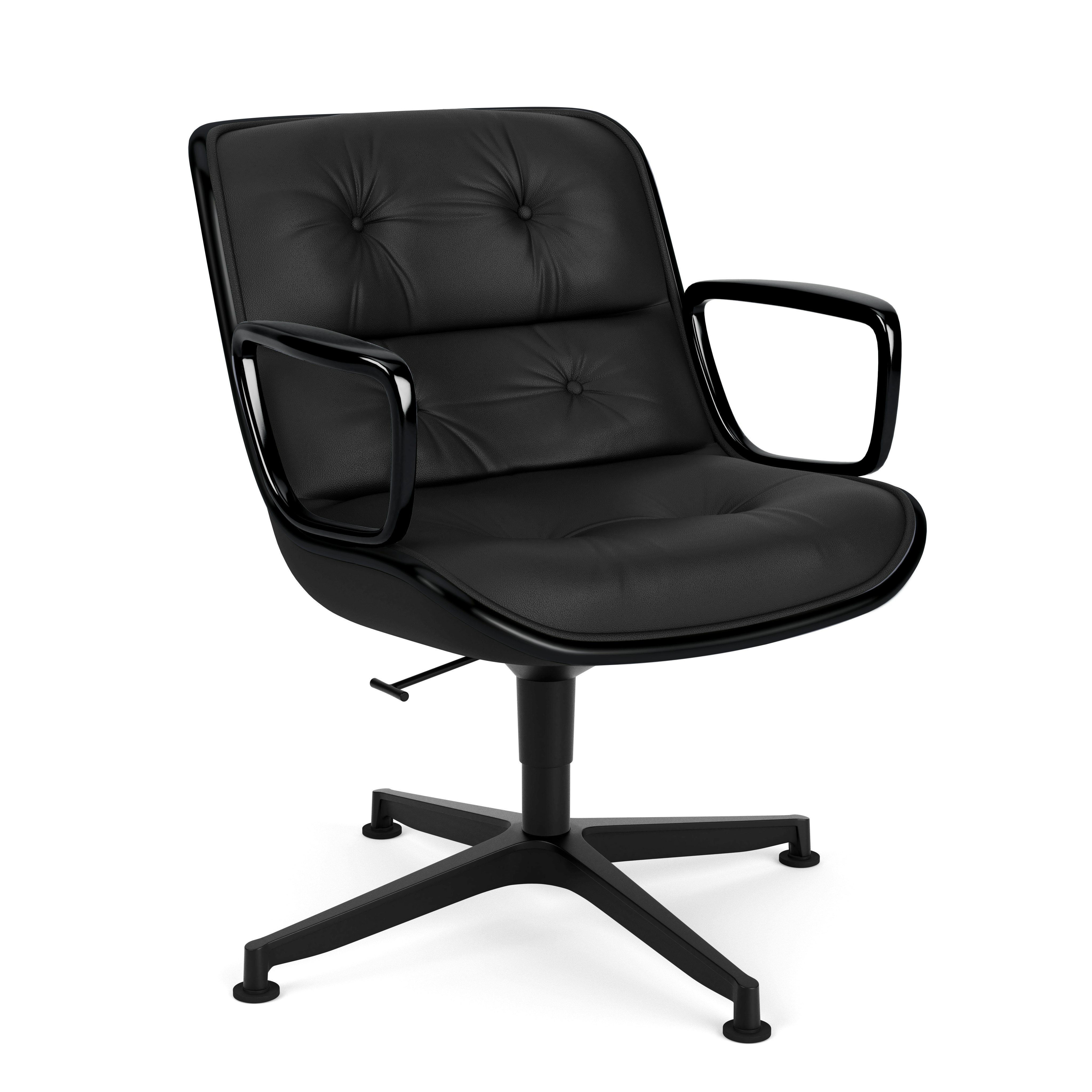 Pollock Executive Armchair - 4 Star,Black, Volo Leather, Black