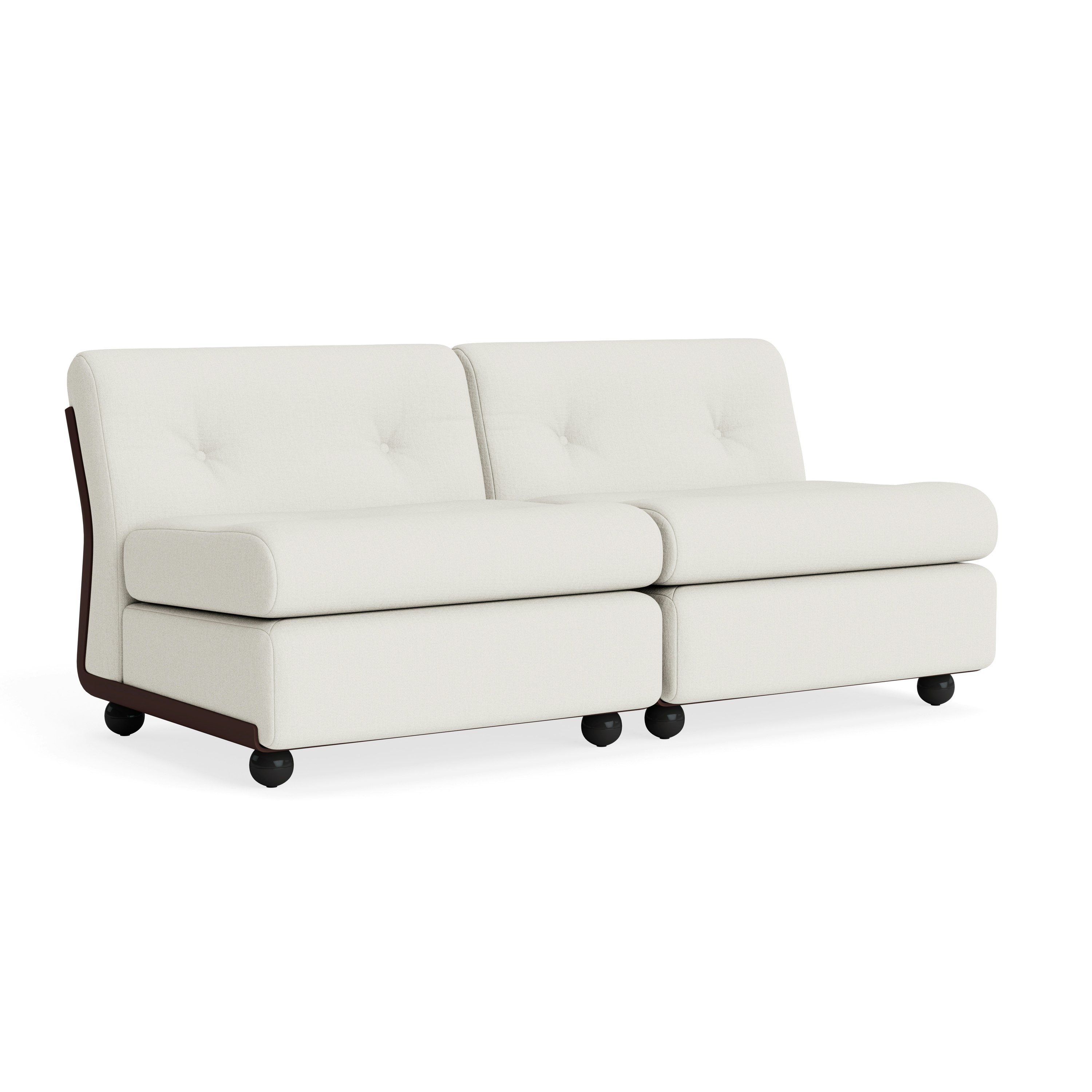 Amanta Sofa - Two Seater, Metaphor, Moonflower, Burgundy Red