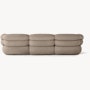 Biboni Sofa - Three Seater, Solid Sublime, Greige