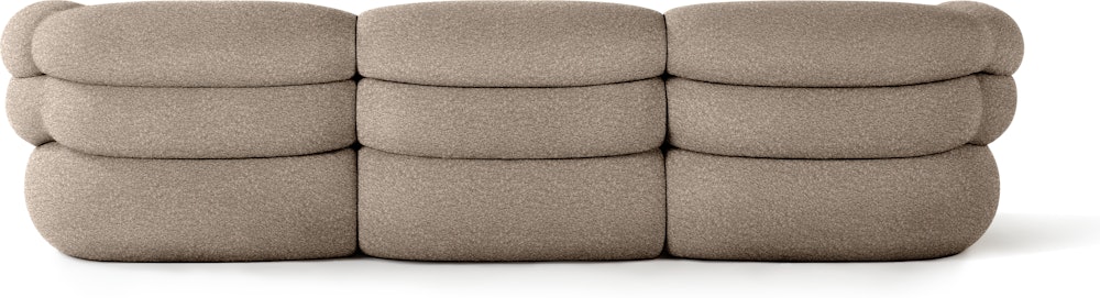 Biboni Sofa - Three Seater, Solid Sublime, Greige