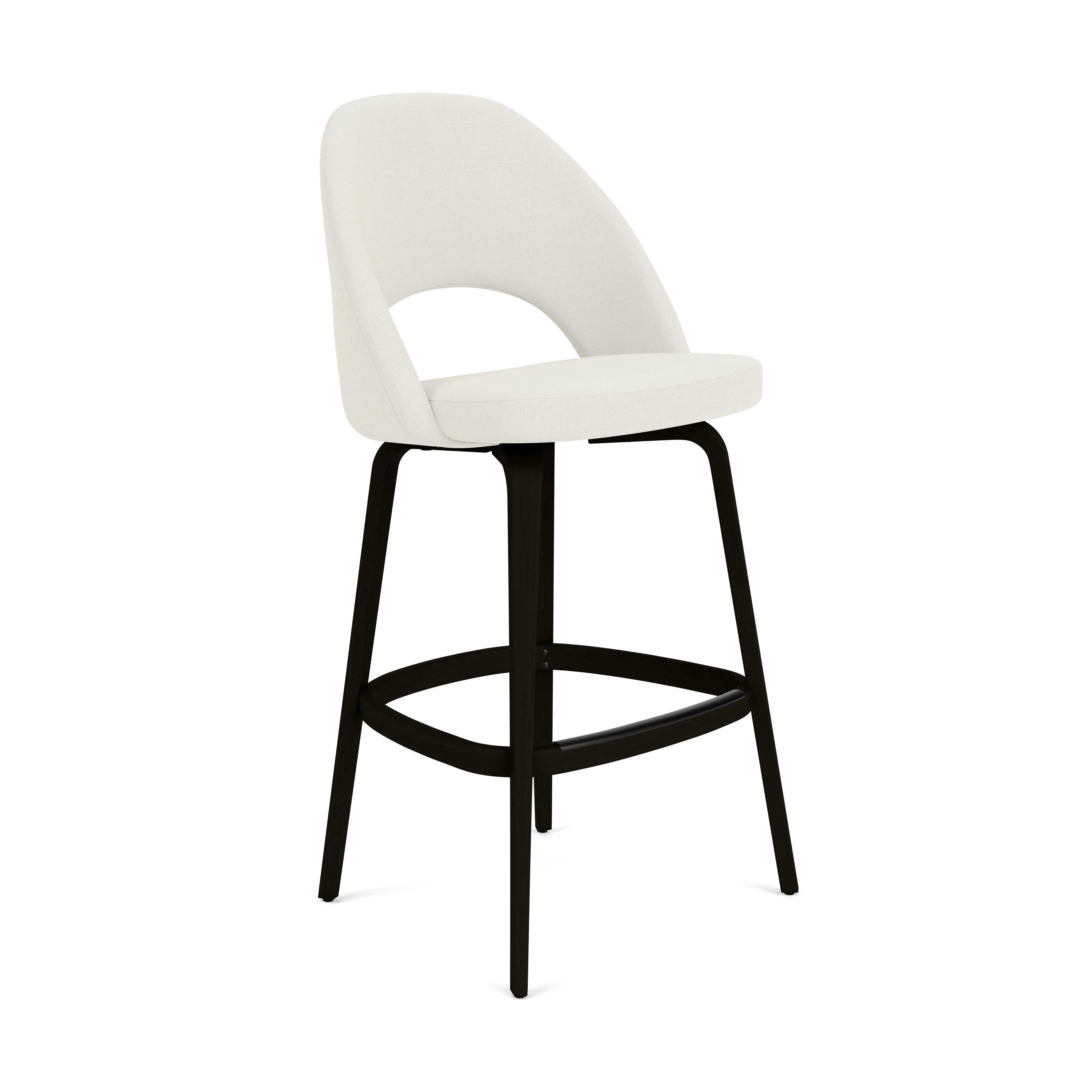 Saarinen Executive Stool - Bar Height, Hourglass, Air, Ebonized Walnut