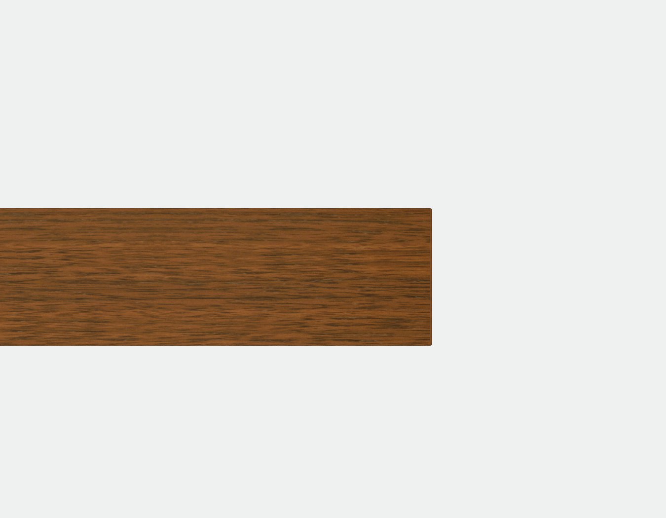 Image of Geiger edge option for table edges. This eased edge forms a 90 degree angle to the wooden surface.