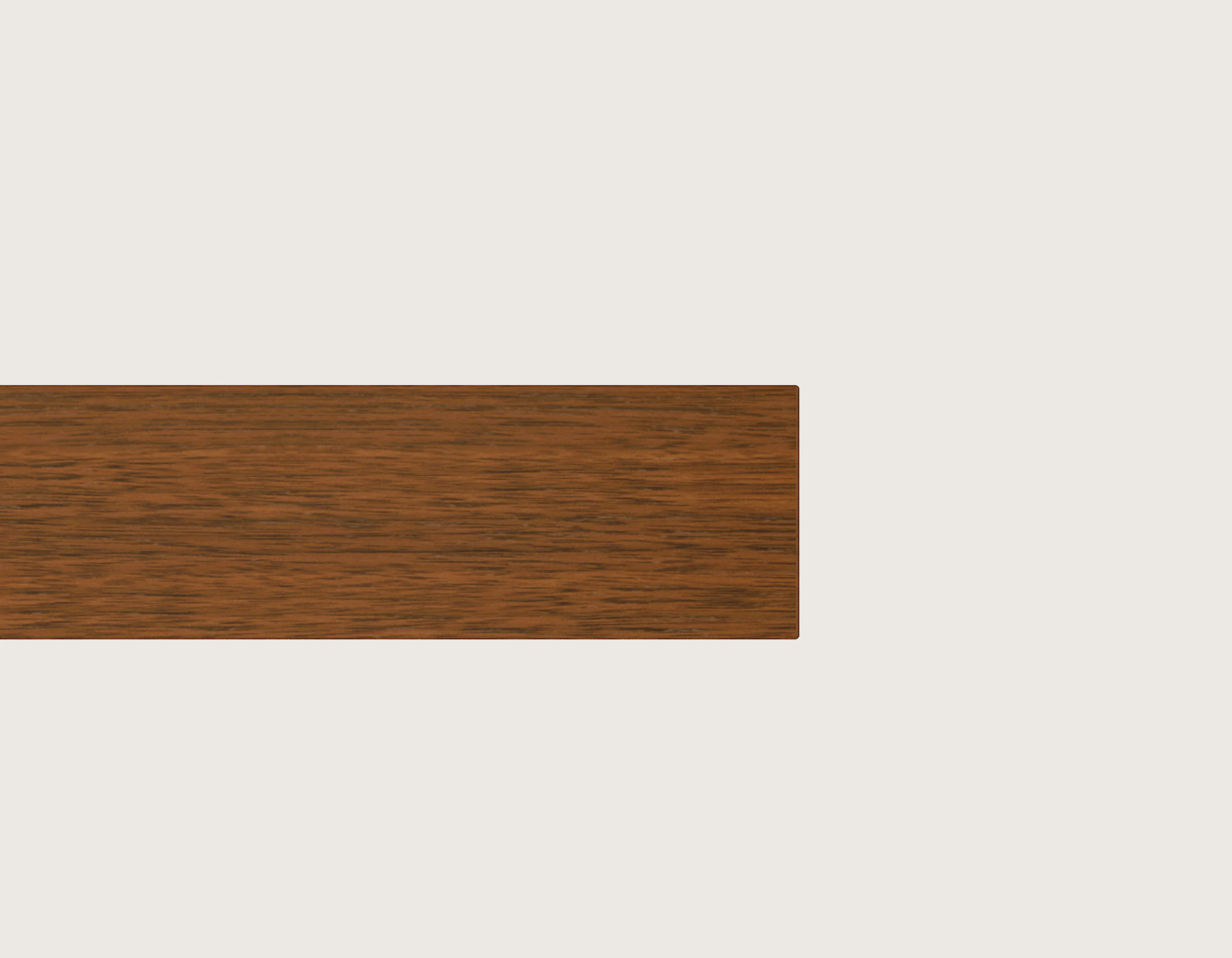 Image of Geiger edge option for table edges. This eased edge forms a 90 degree angle to the wooden surface.