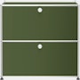 USM Haller File Credenza - Half File,  Olive Green