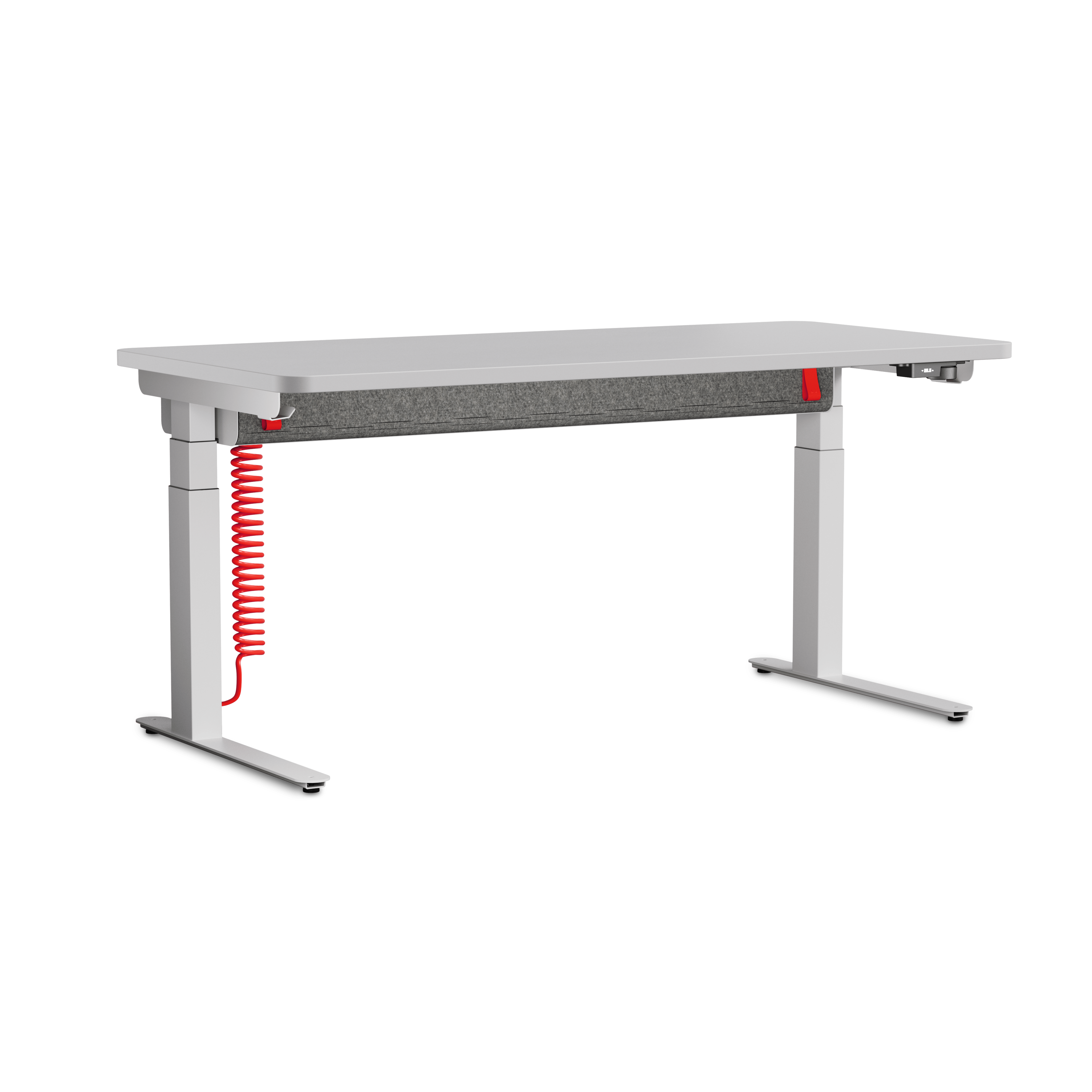 Coyl Gaming Desk - White,  Studio White,  Cable Manager