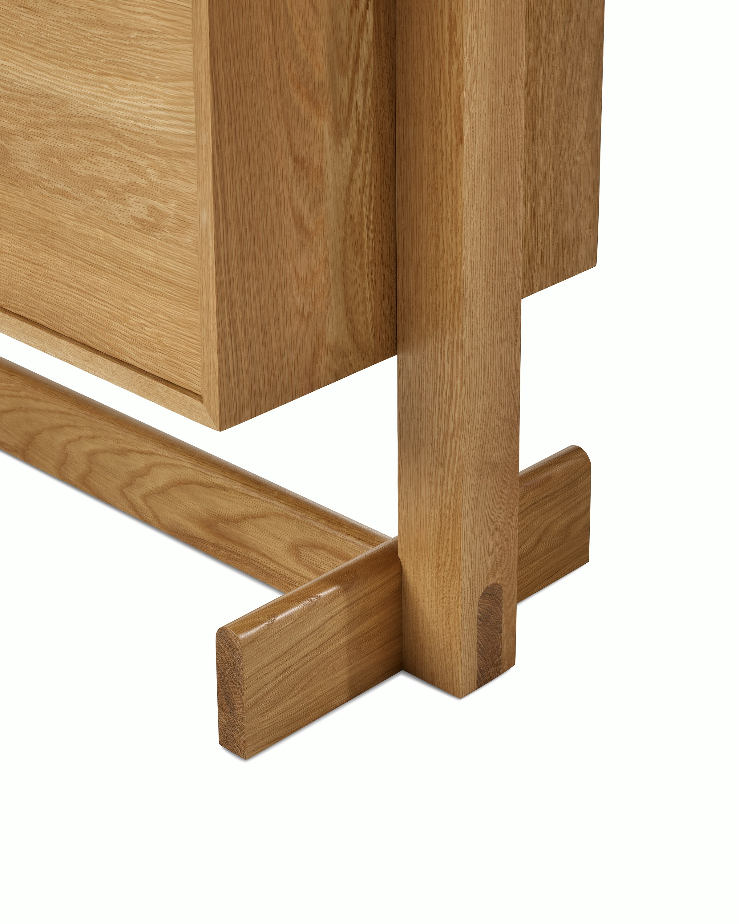 Land Storage, Console, Leg in Oak