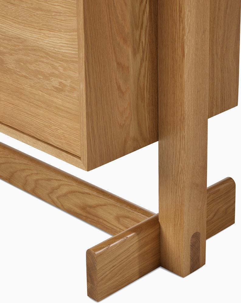 Land Storage, Console, Leg in Oak