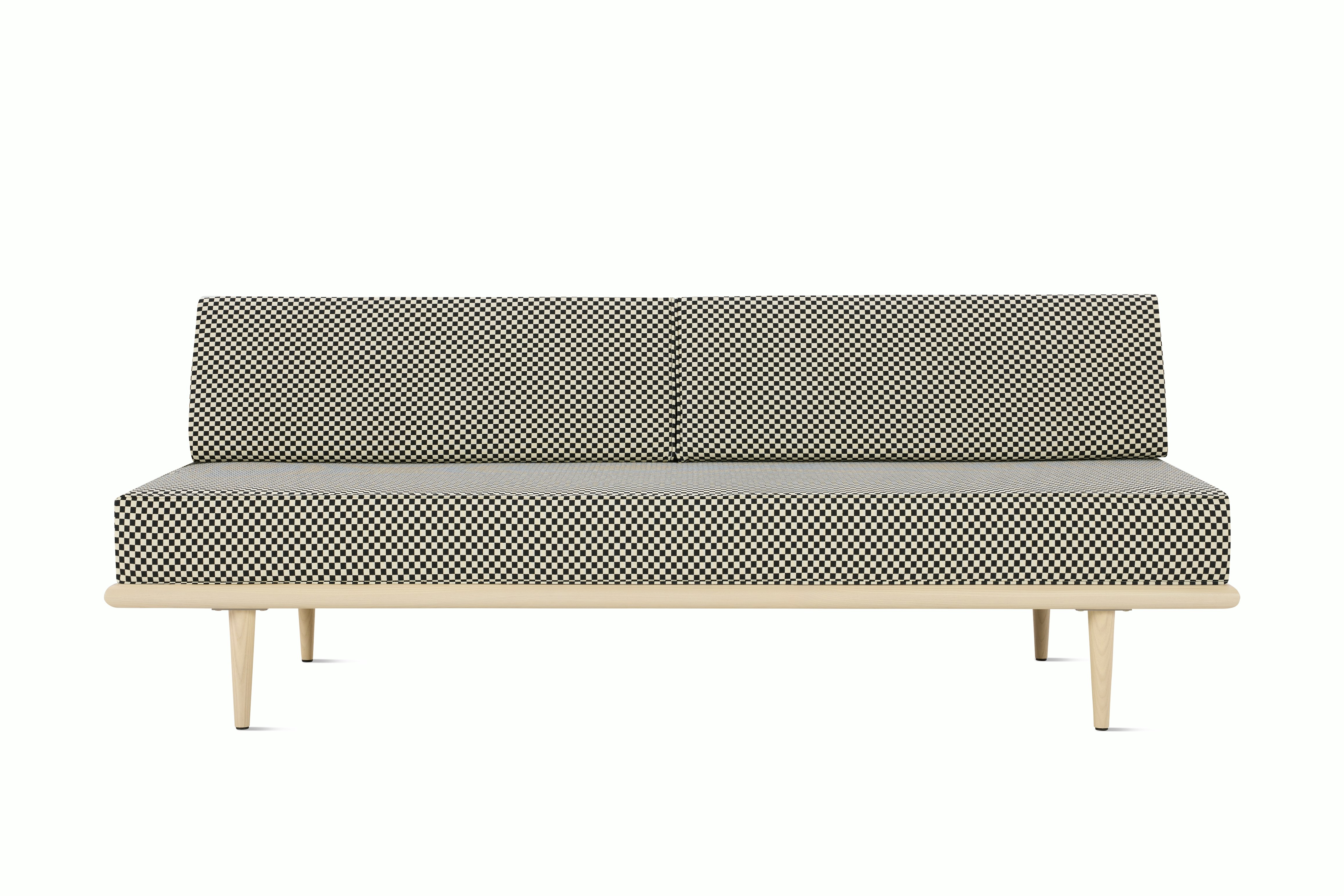 Nelson Daybed - Back Bolster,  Ash,  Checker,  Black / White,  Taper