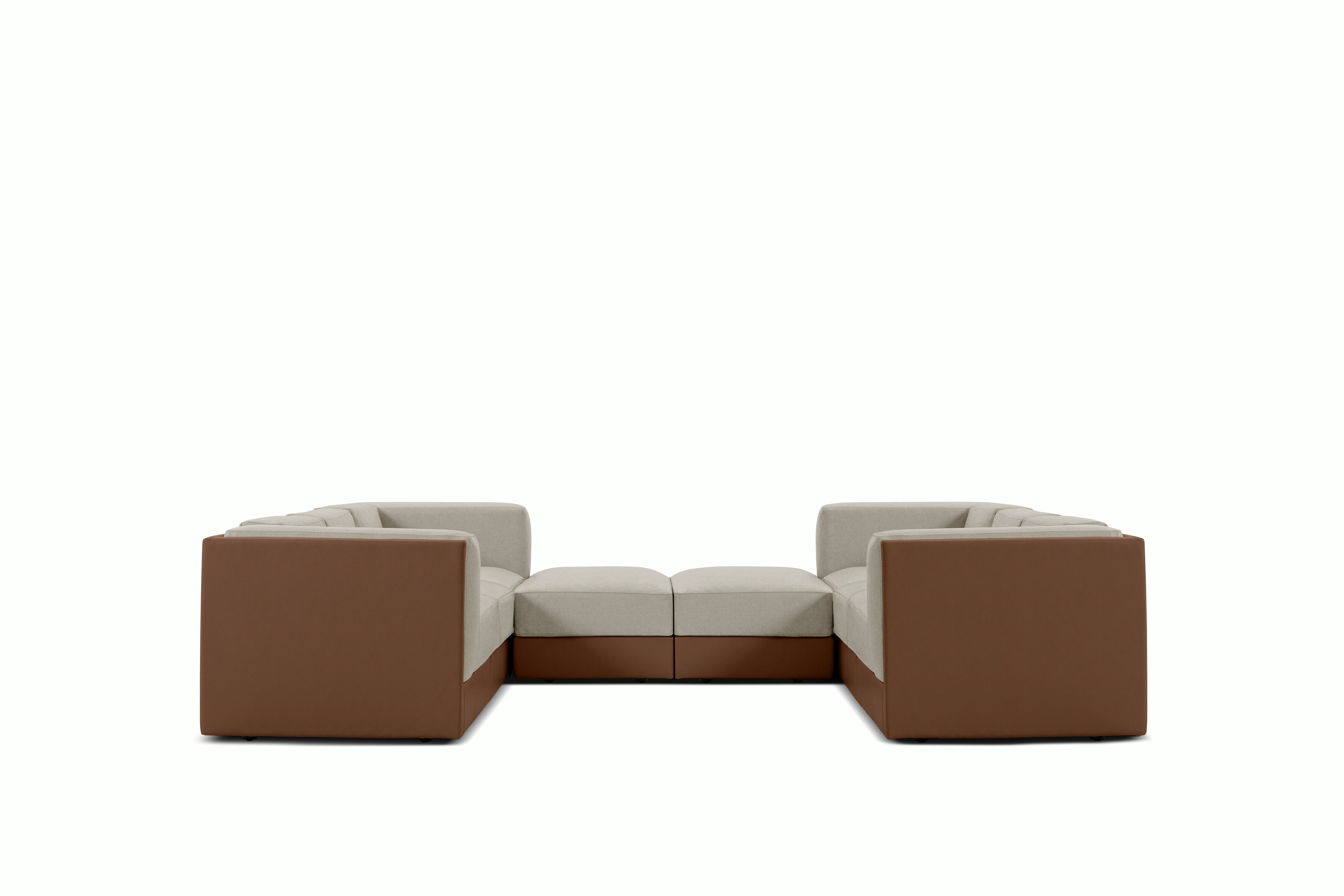 Symme U-Sectional - Leather Frame,  Prone Leather,  Ledge,  Pecora,  Graham
