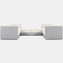 Symme U-Sectional - Fabric Frame,  Pebble Weave,  Fog,  Pebble Weave,  Ecru