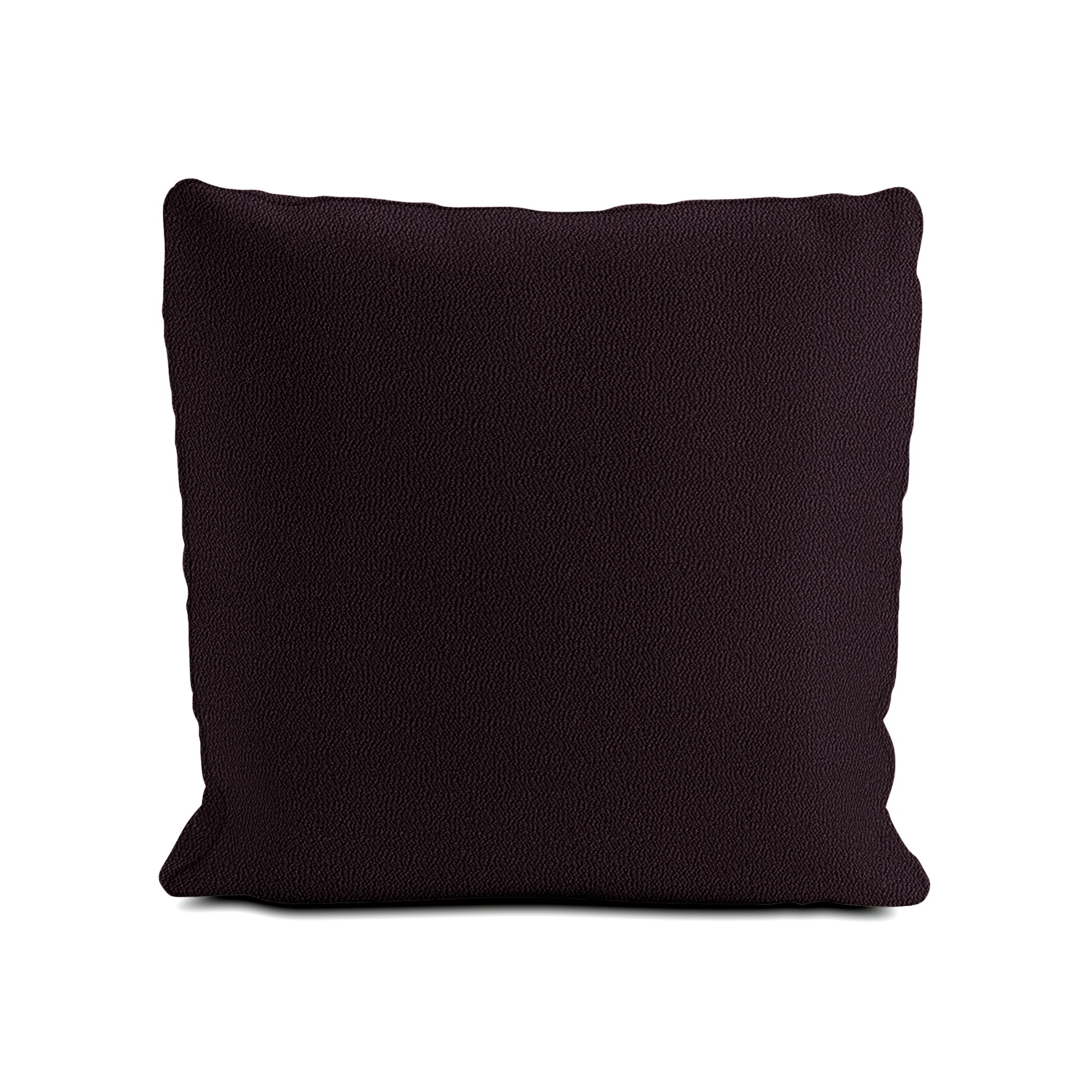 A Reid Throw Pillow in Turf Burgundy viewed from the front.