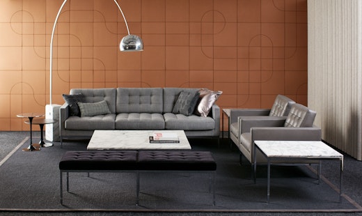 neocon showroom 2017 florence knoll relaxed lounge chair relaxed sofa relaxed settee florence knoll end and coffee tables saarinen side tables spinnybeck beller collection