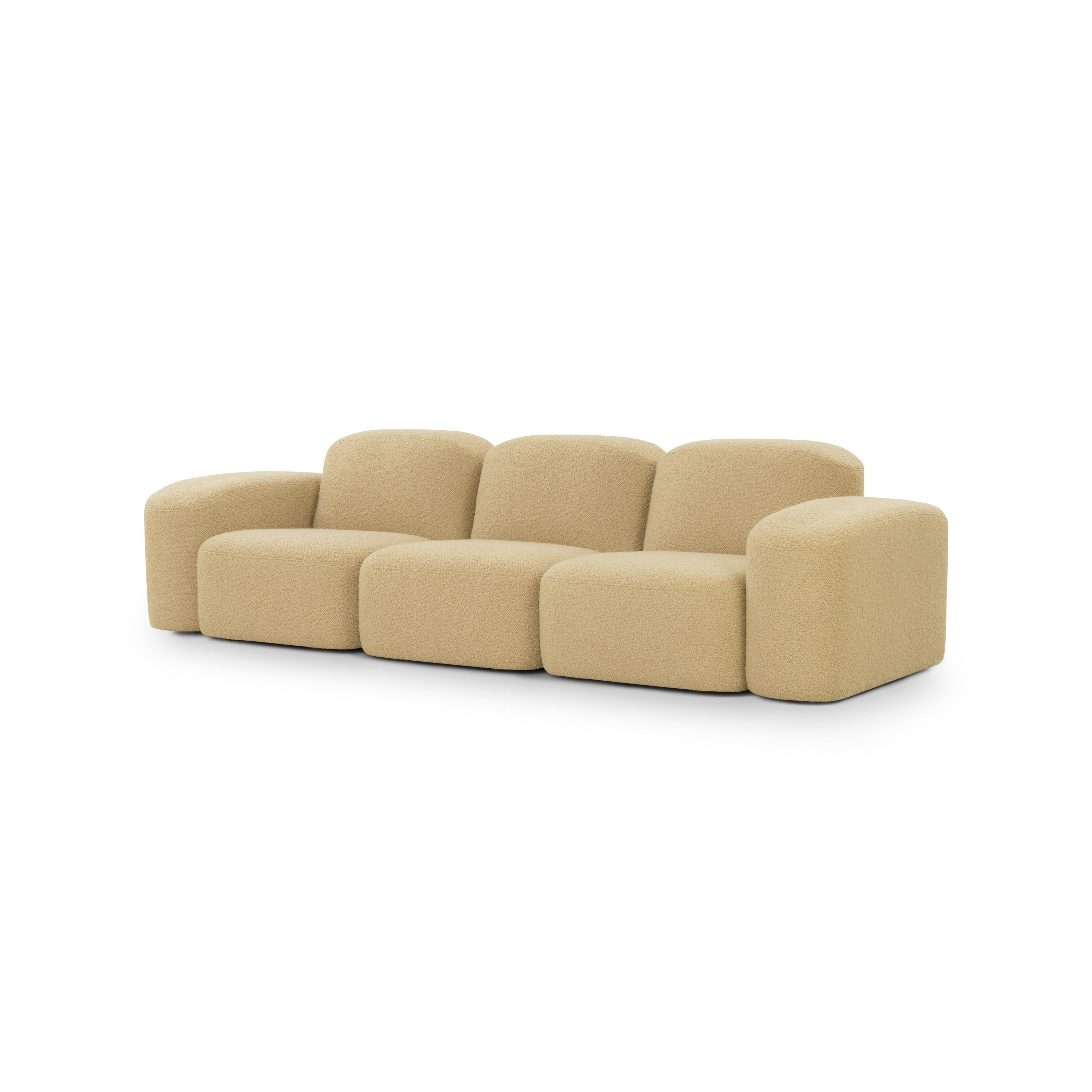 A Muse Sofa in Airlie: Camel viewed from an angle.