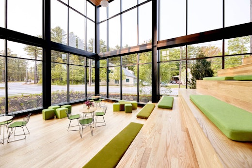 bertoia side chair rockwell unscripted occasional table upholstered seats bowdoin college roux center for the environment