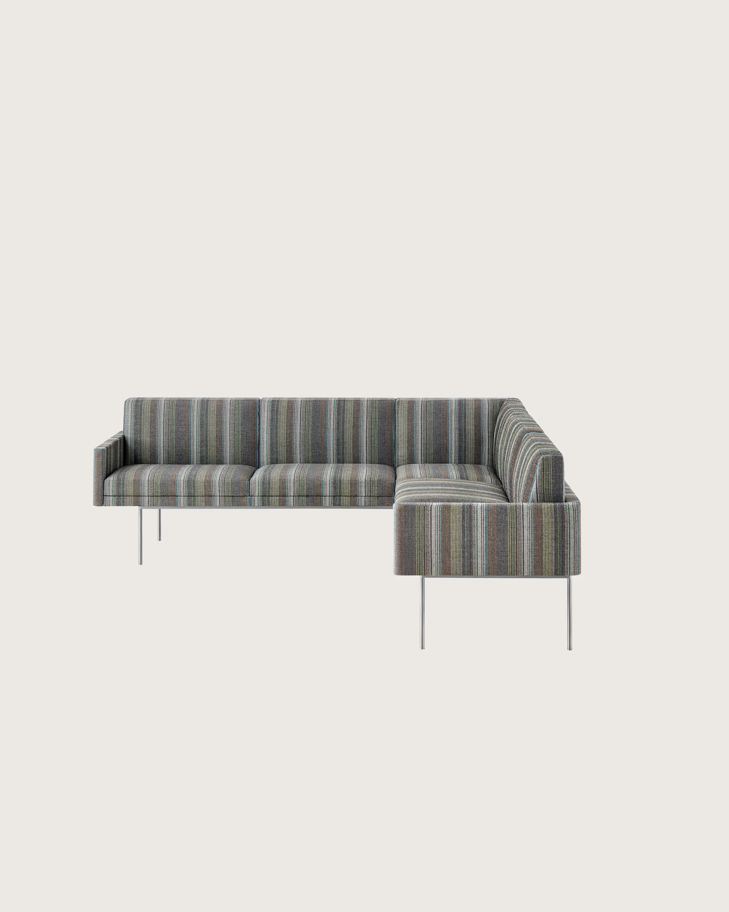 A Tuxedo Component Sectional Sofa in Striscia Portland.