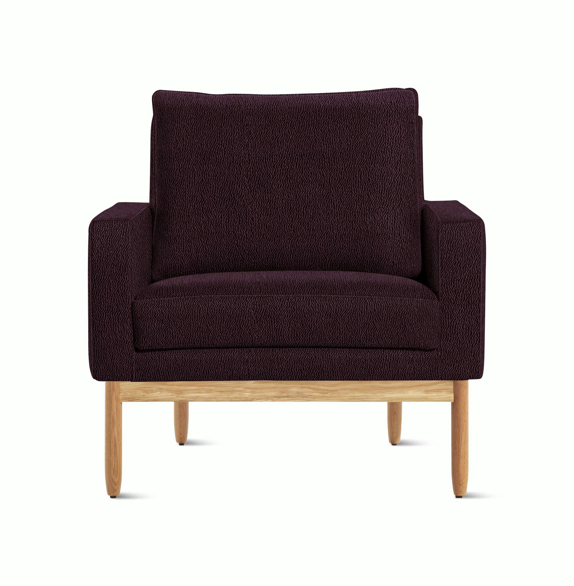 A Raleigh Armchair in Viewed from the front.