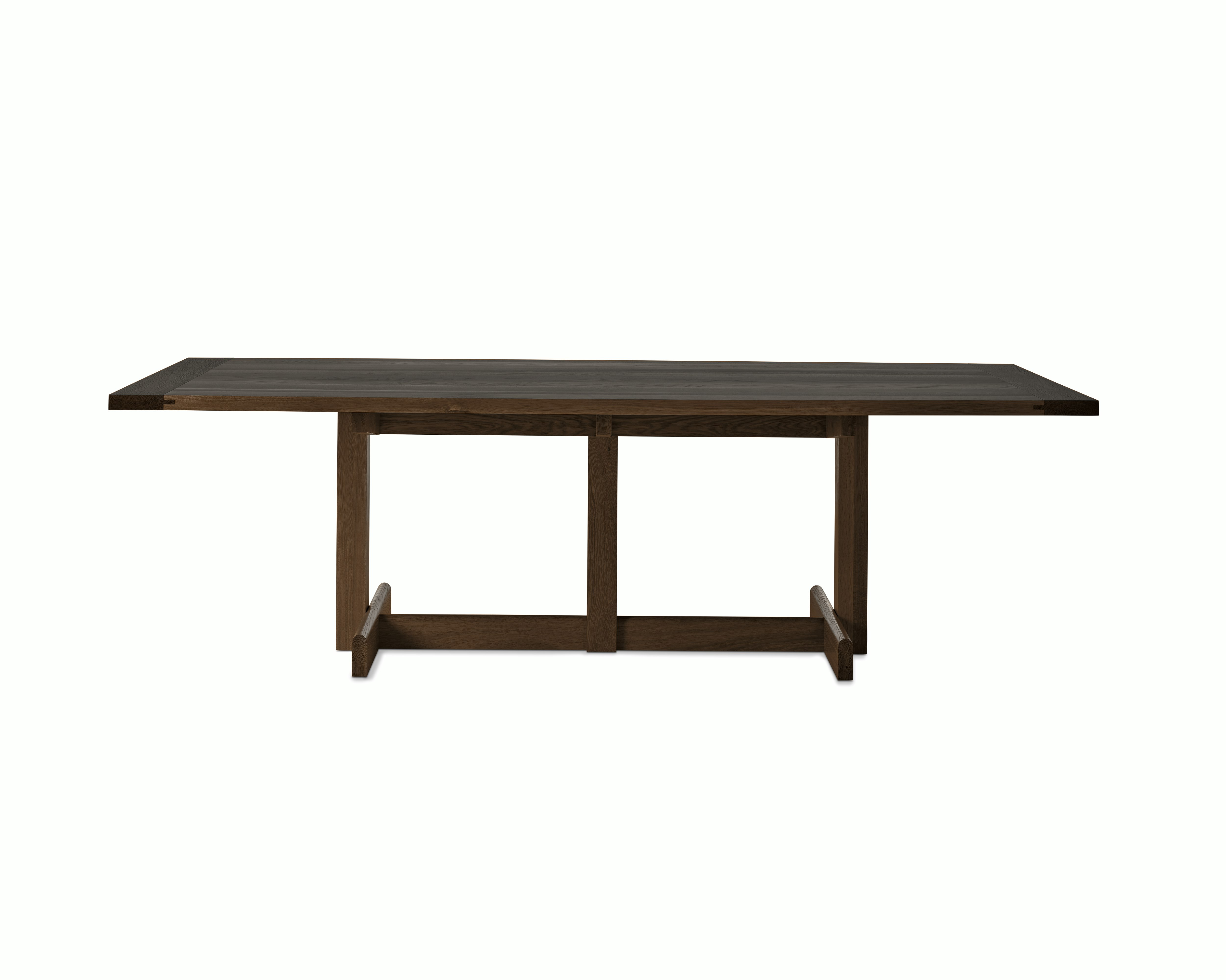 Land Table, Umber on Oak, 99 in