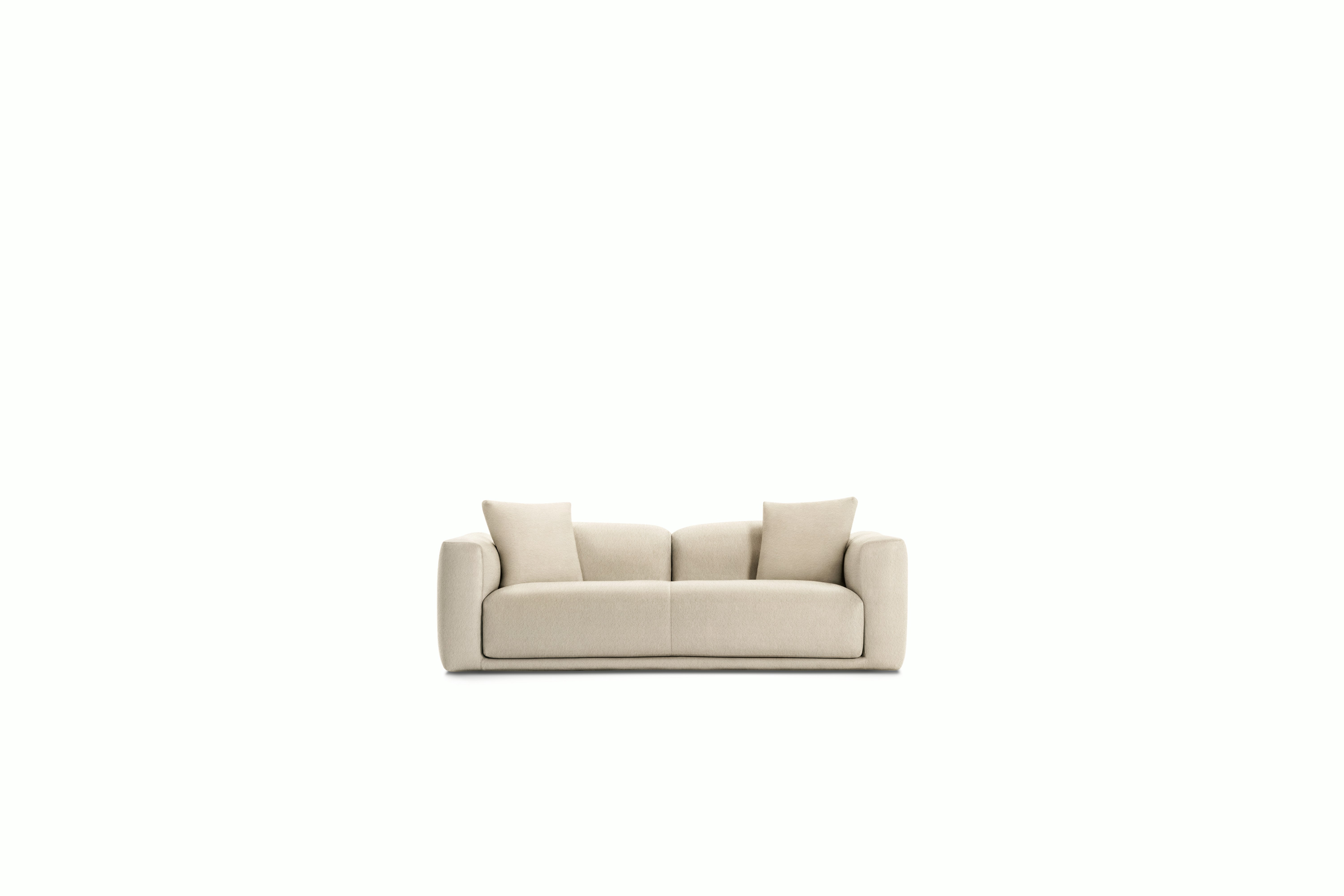 A Kelston Sofa in Cream viewed from the front.