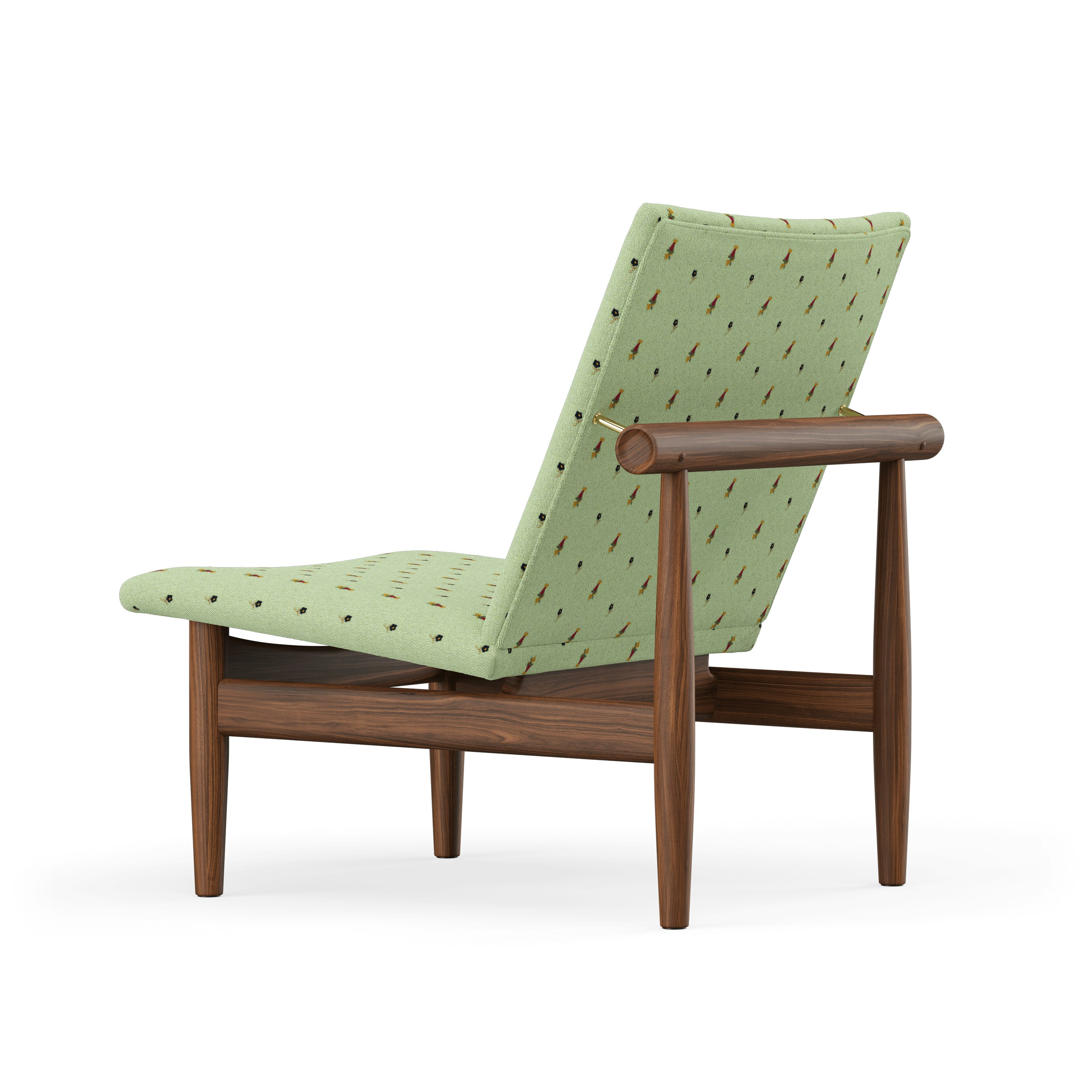 A Japan Chair in Walnut viewed from behind.