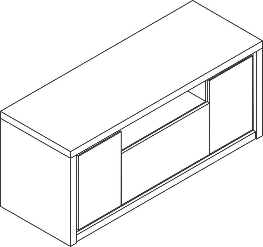 A line drawing - Highline Fifty Credenza