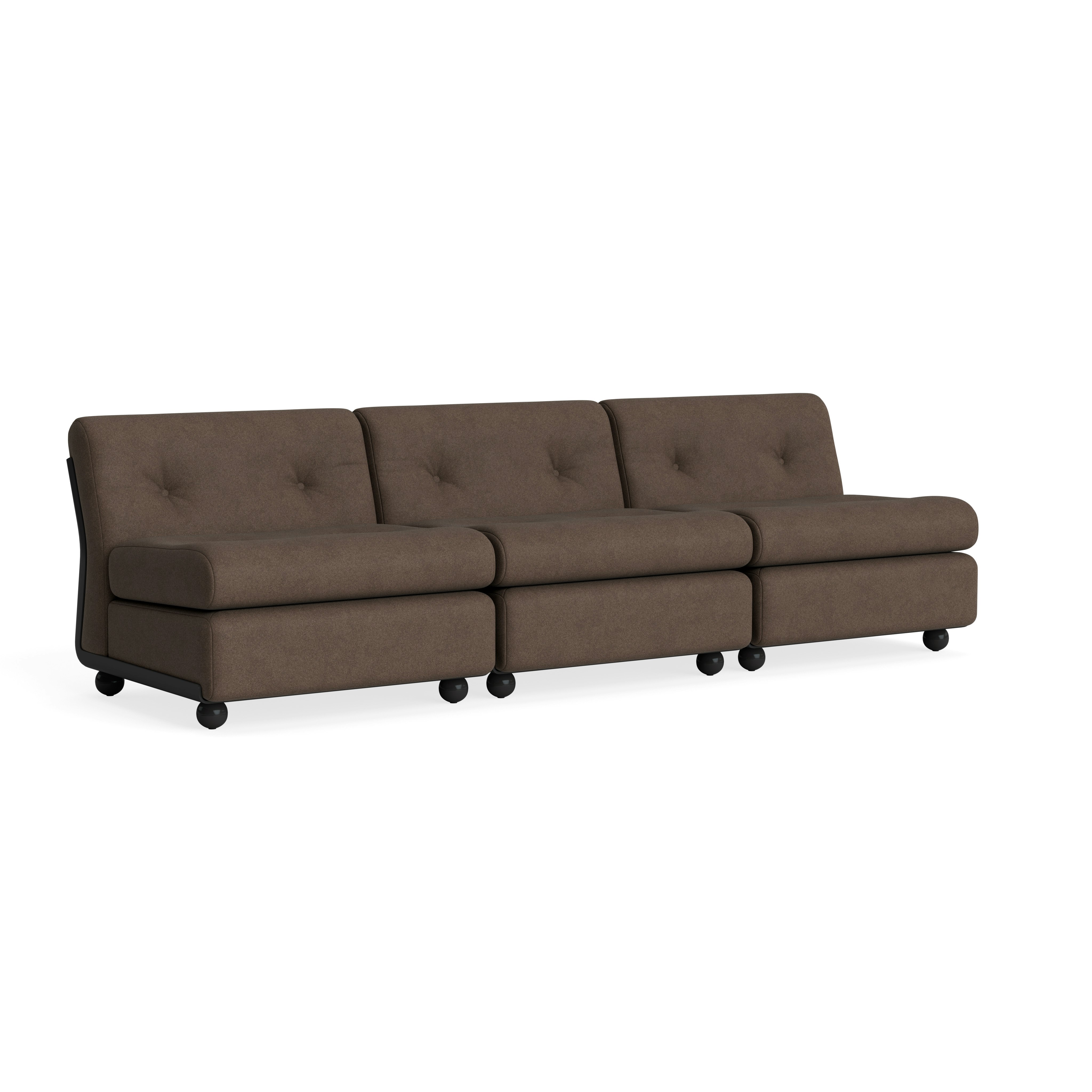 Amanta Sofa - Three Seater, Pecora, Chocolate, Anthracite