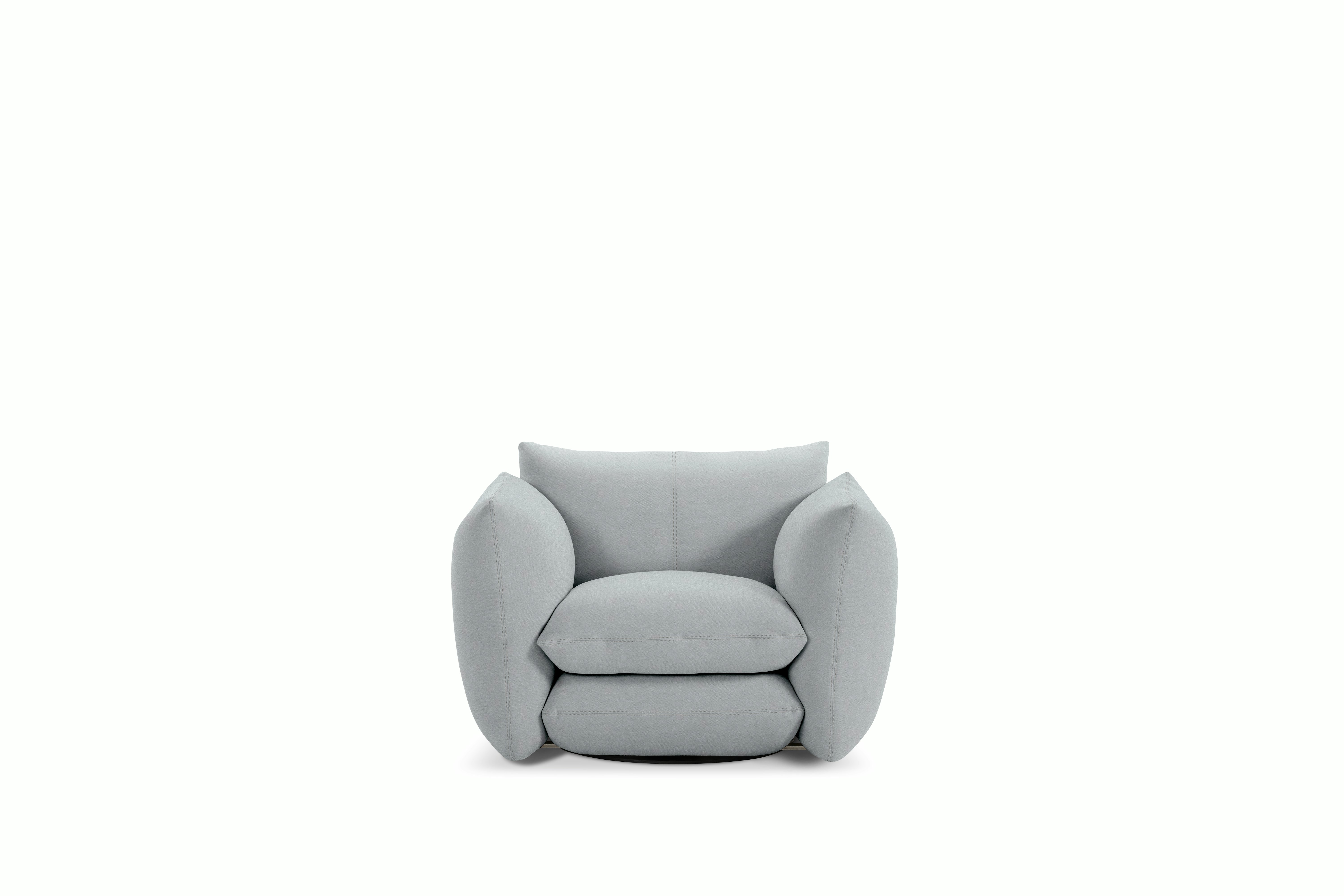 Perron Pillo Lounge Chair - Swivel or Fixed,  Utopia,  Fog