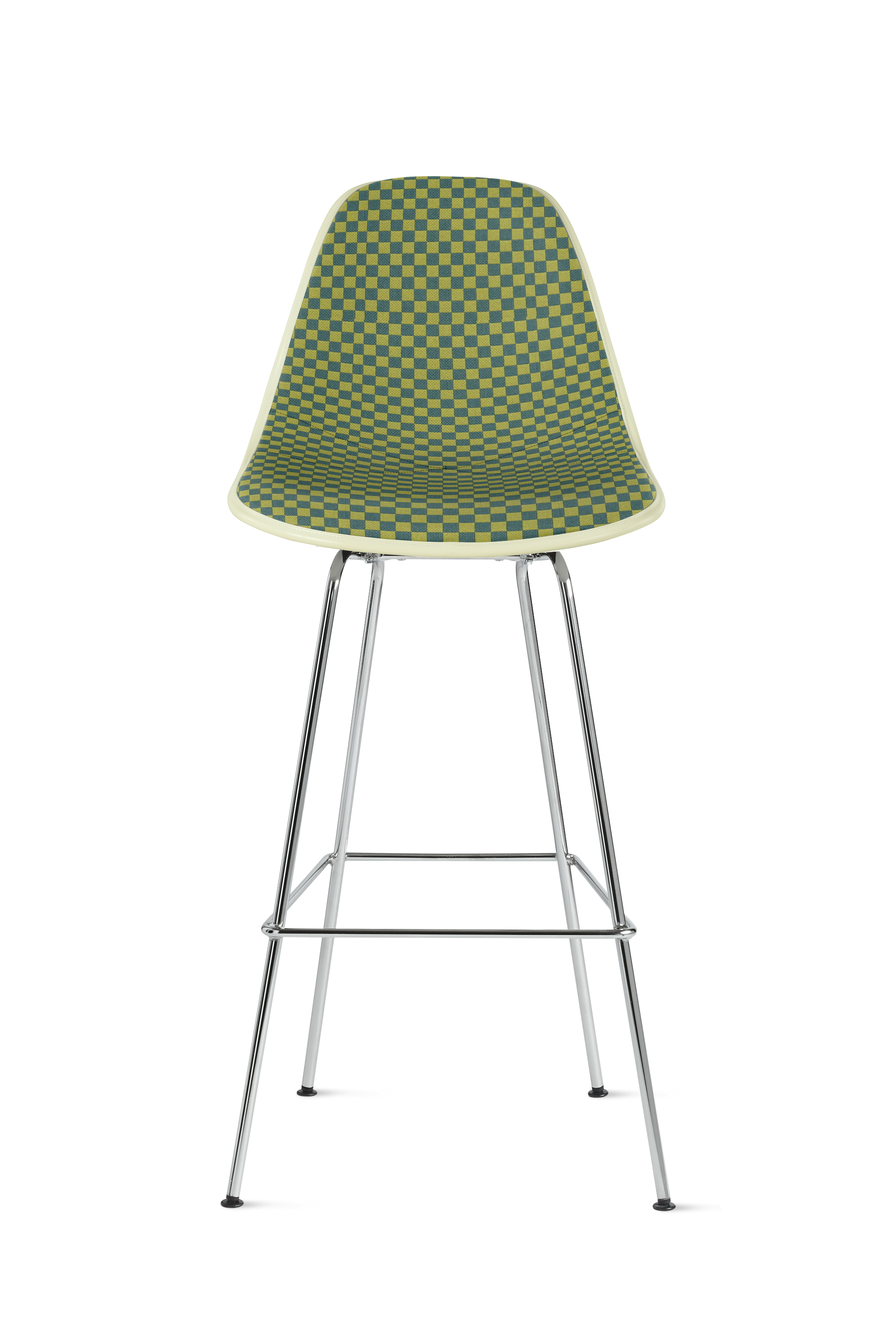 Eames Upholstered Molded Fiberglass Stool