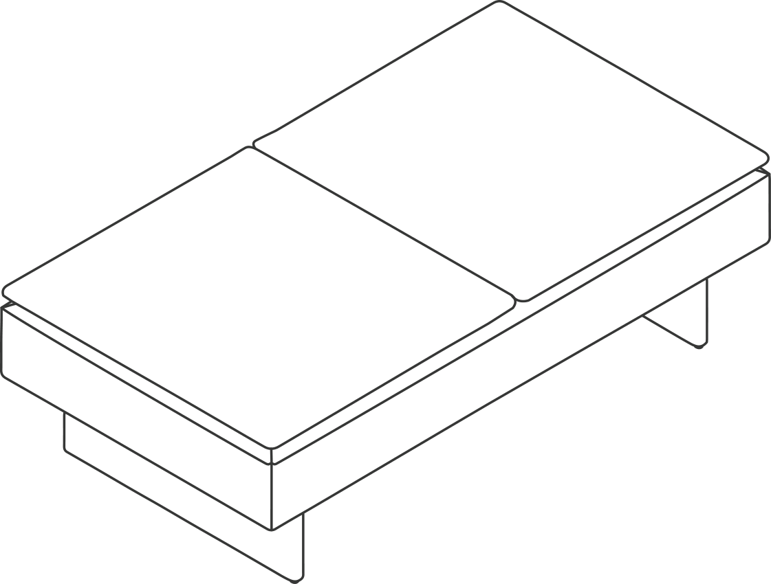 A line drawing - Mantle Bench | 2 Seat
