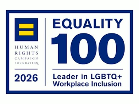 Human Rights Campaign Foundation 2026 Equality 100, Leader in LGBTQ+ Workplace Inclusion award.